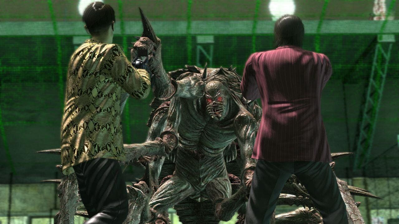 yakuza dead souls majima shooting at zombies