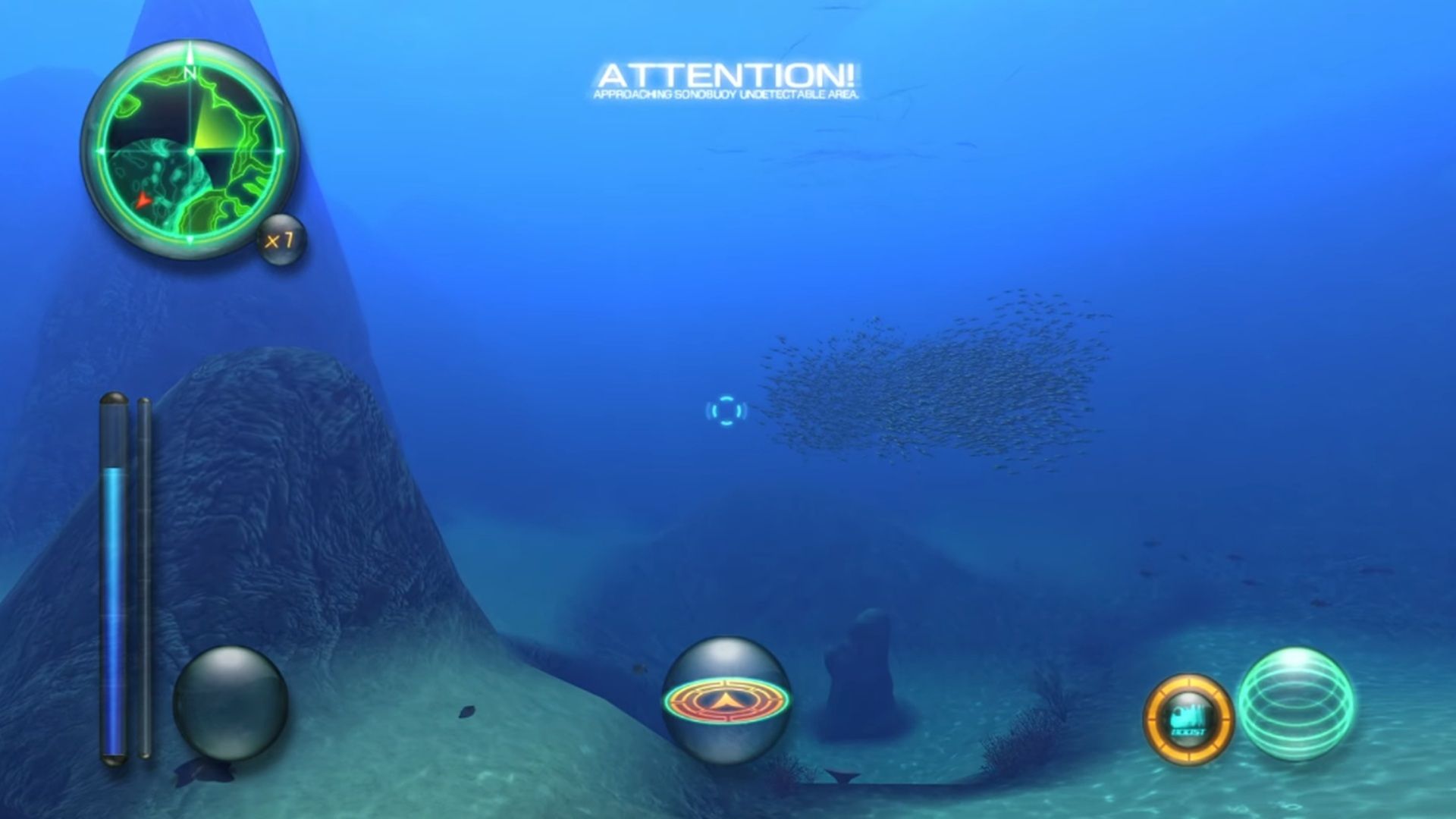 A screenshot of gameplay from Aquanaut's Holiday.