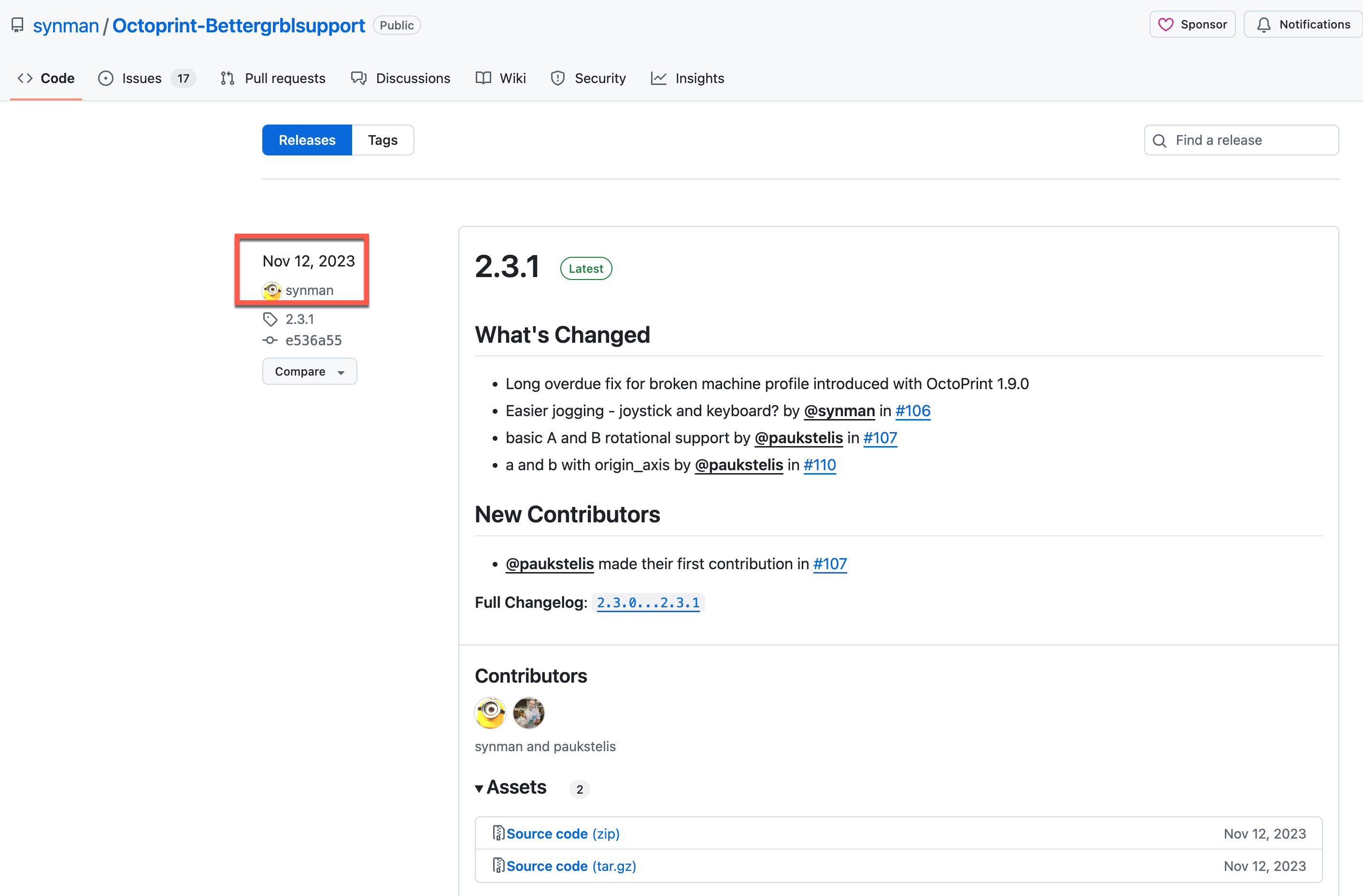 GitHub repository page for BetterGRBLSuppirt