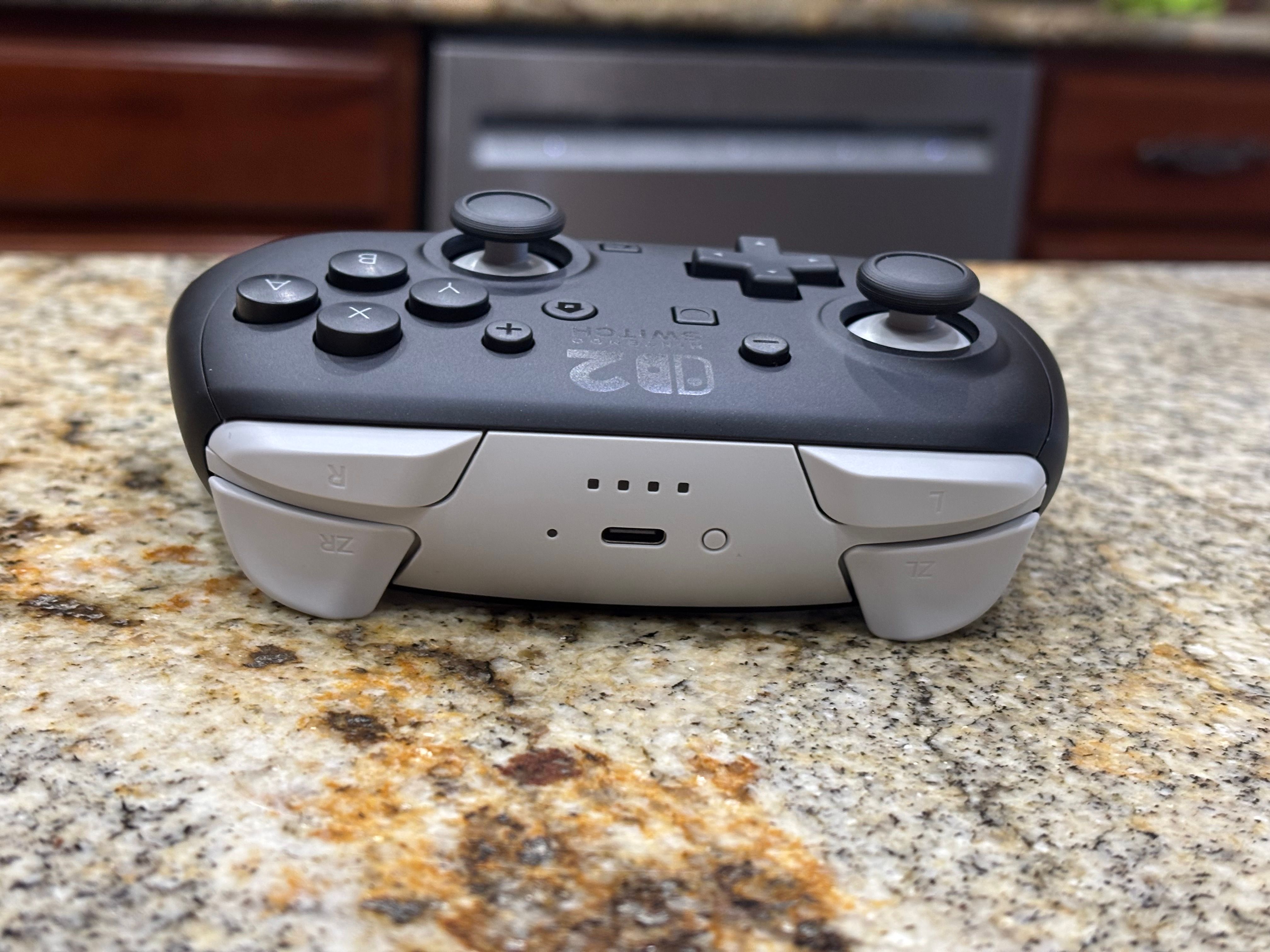switch 2 pro controller product image showing the bumpers and triggers