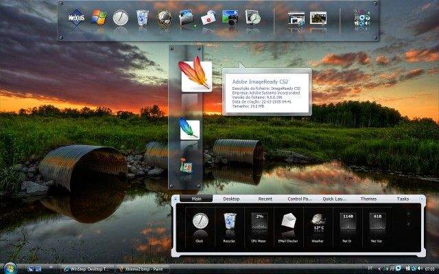 A screenshot of the Nexus Ultimate 2 Dock