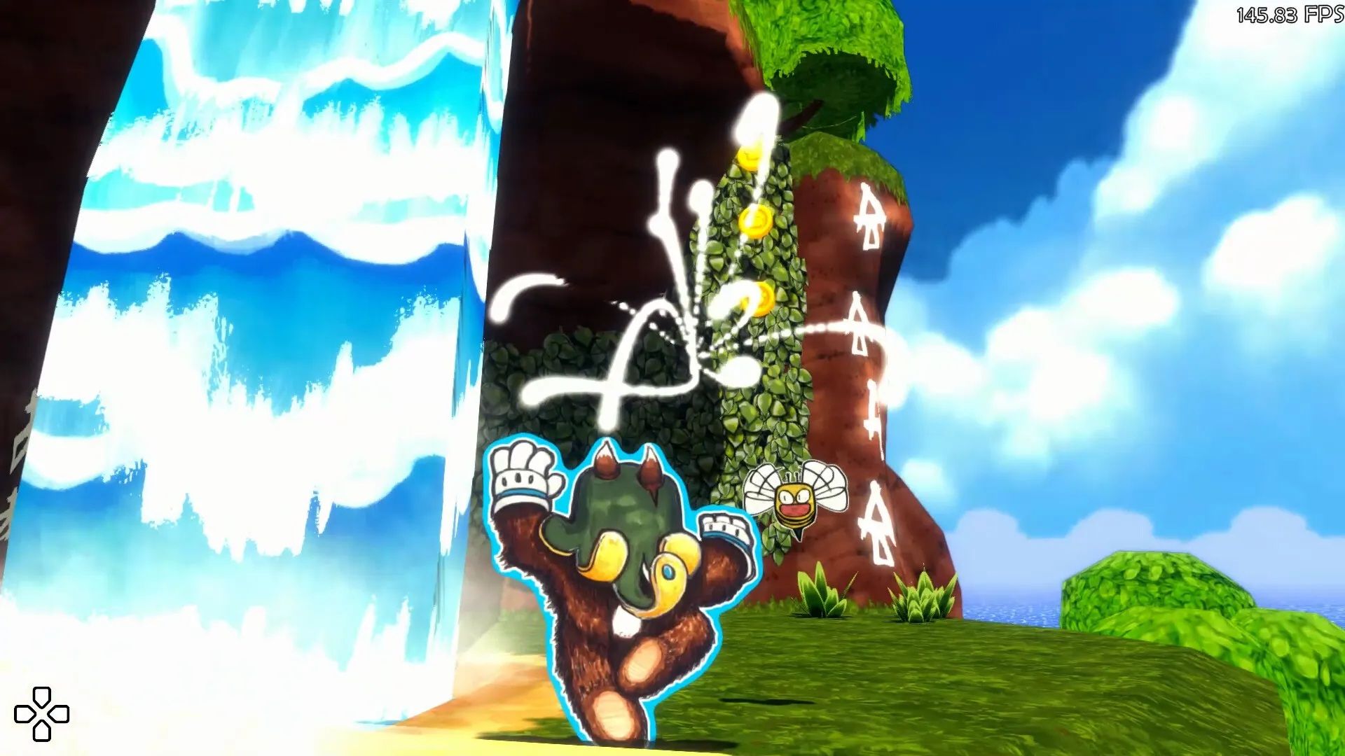 A screenshot of gameplay from Ruffy and the Riverside