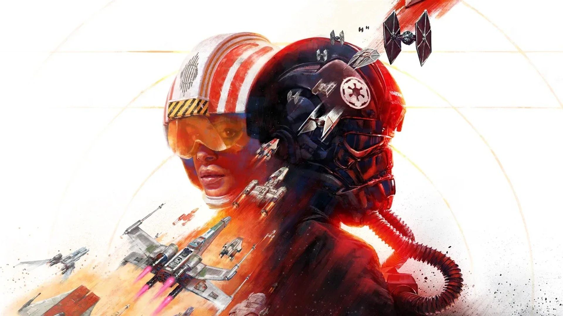 The key and box art for Star Wars Squadrons.