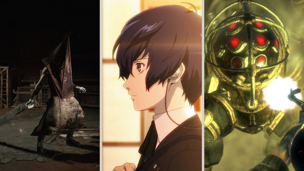 A collage of video game twist games, including Silent Hill 2, Persona 3, and Bioshock