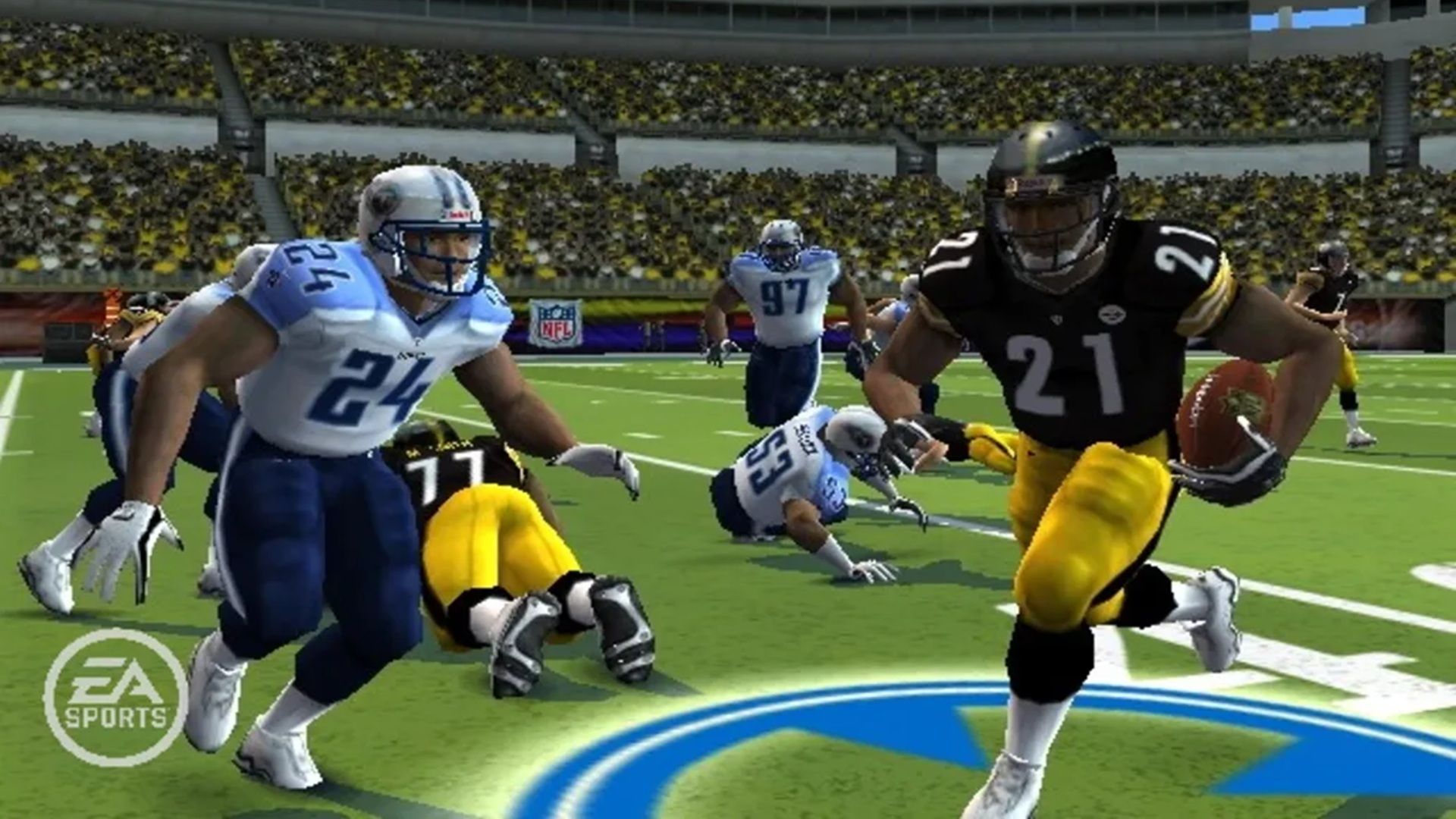 A screenshot of gameplay from Madden 09