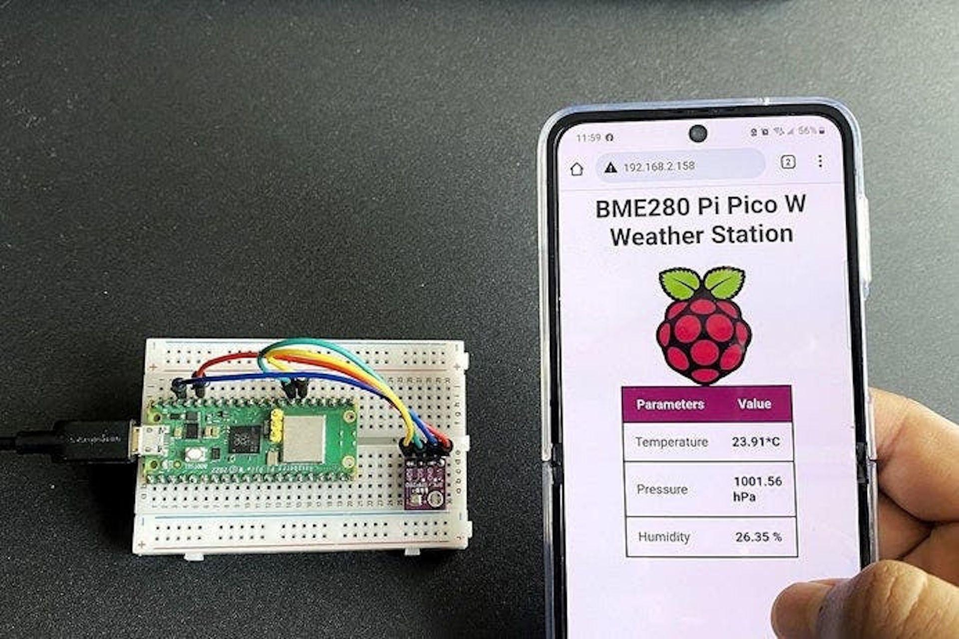 Pico W Weather Web Station by diy-projects-lab on Electromaker