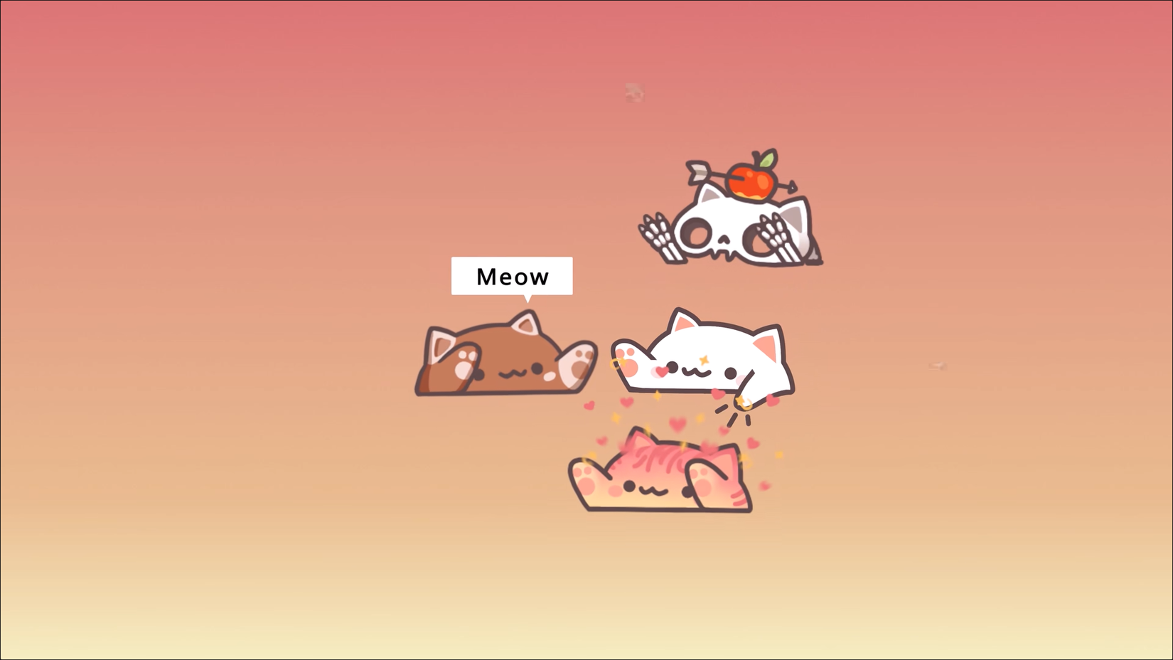 Meowtiple bongo gatos en la pantalla