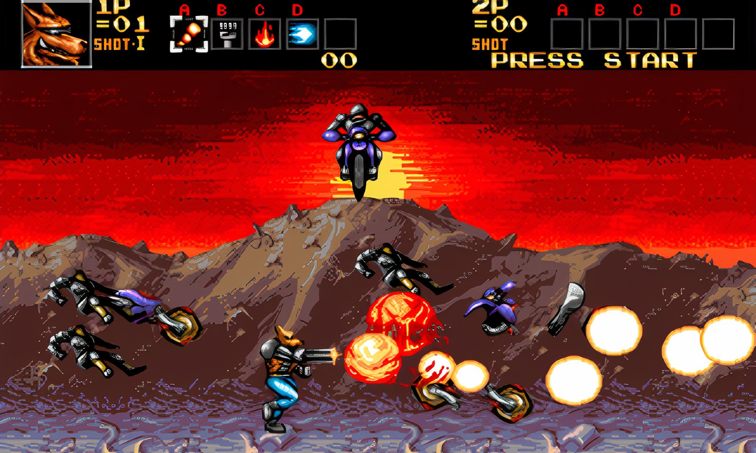 contra hard corps gameplay on the sega gensis