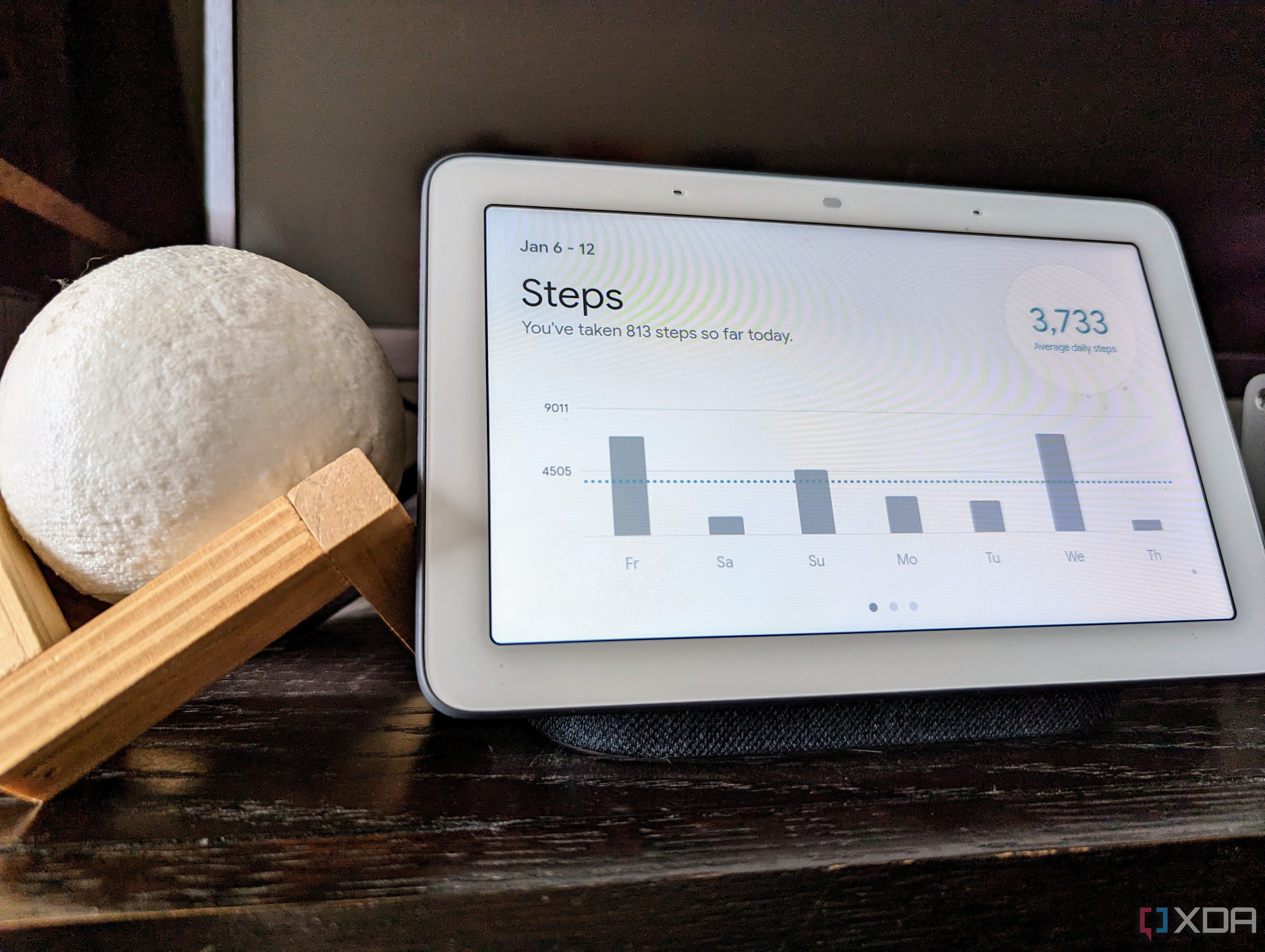 Google Nest Hub with Fitbit data