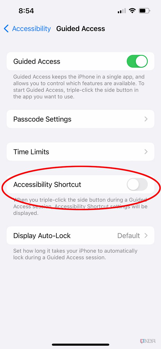 iphone controlled access link