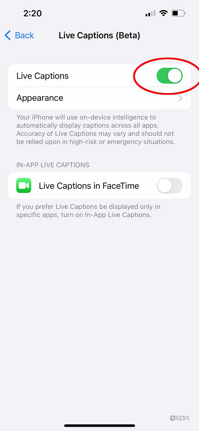 How to use live captions on iPhone