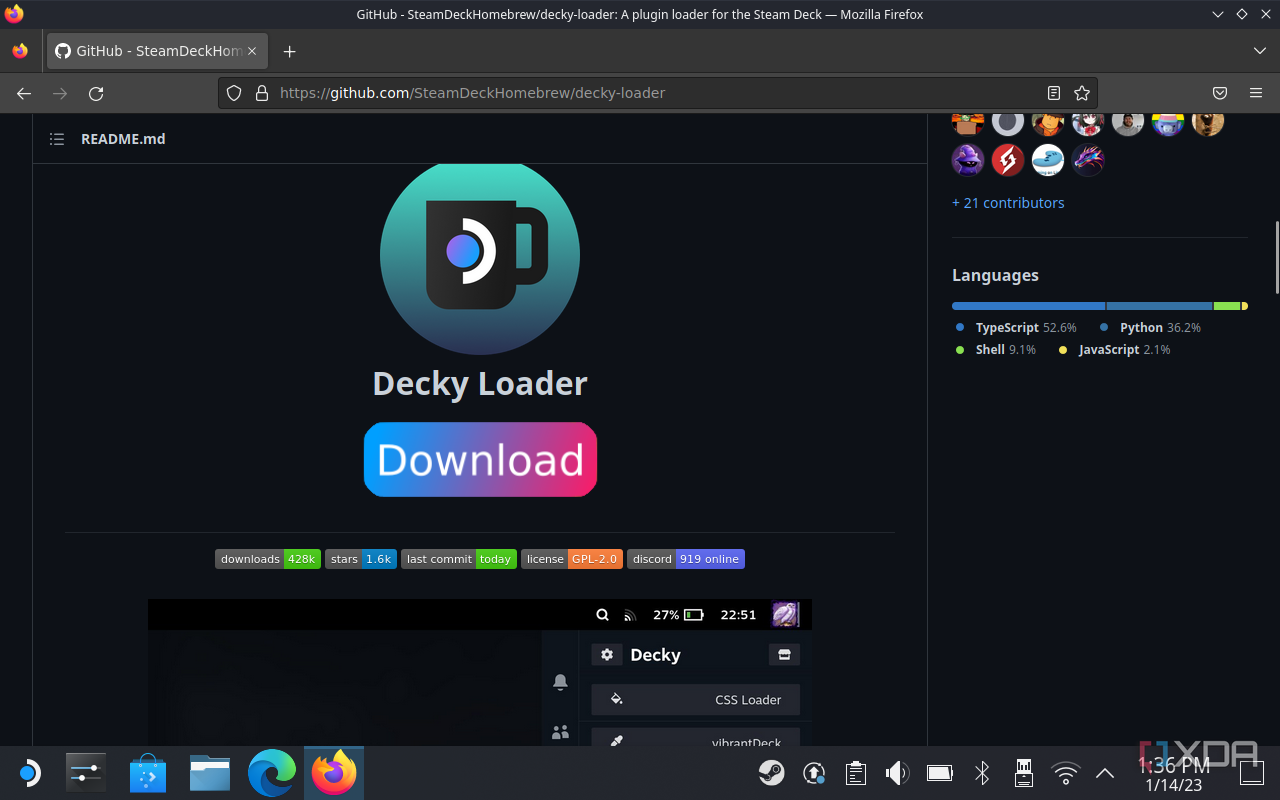 Decky Loader screenshot