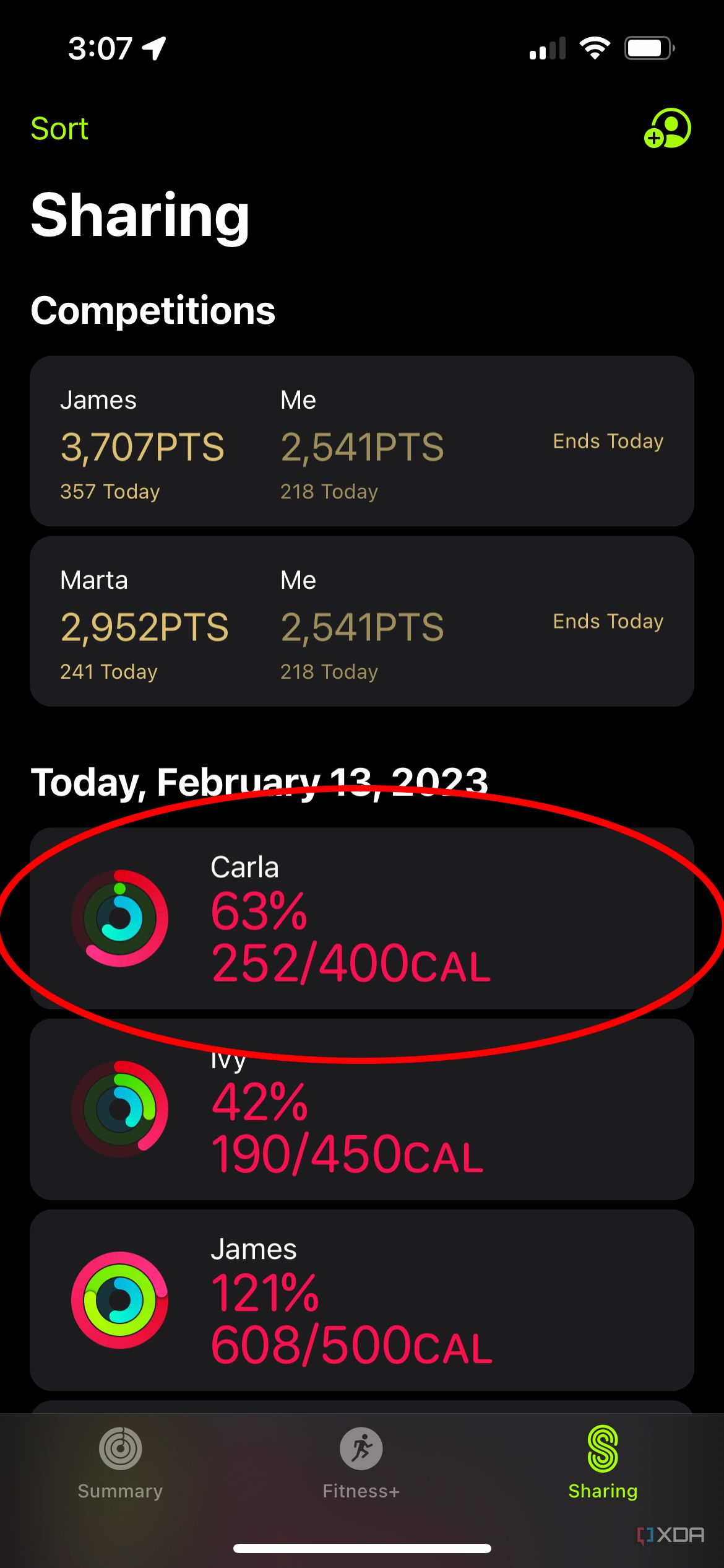 How to set up competitions on Apple Watch