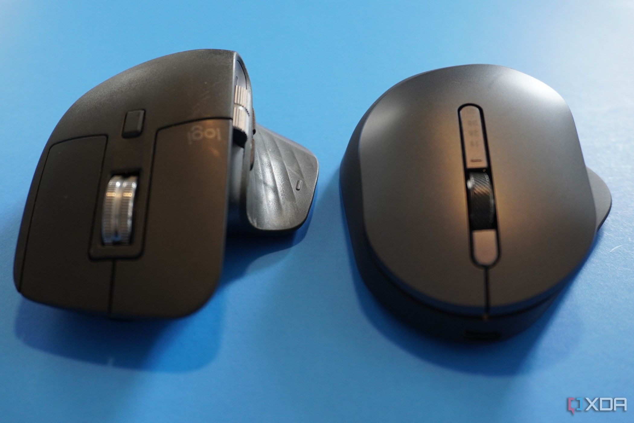 A Dell mouse with logitech mouse 