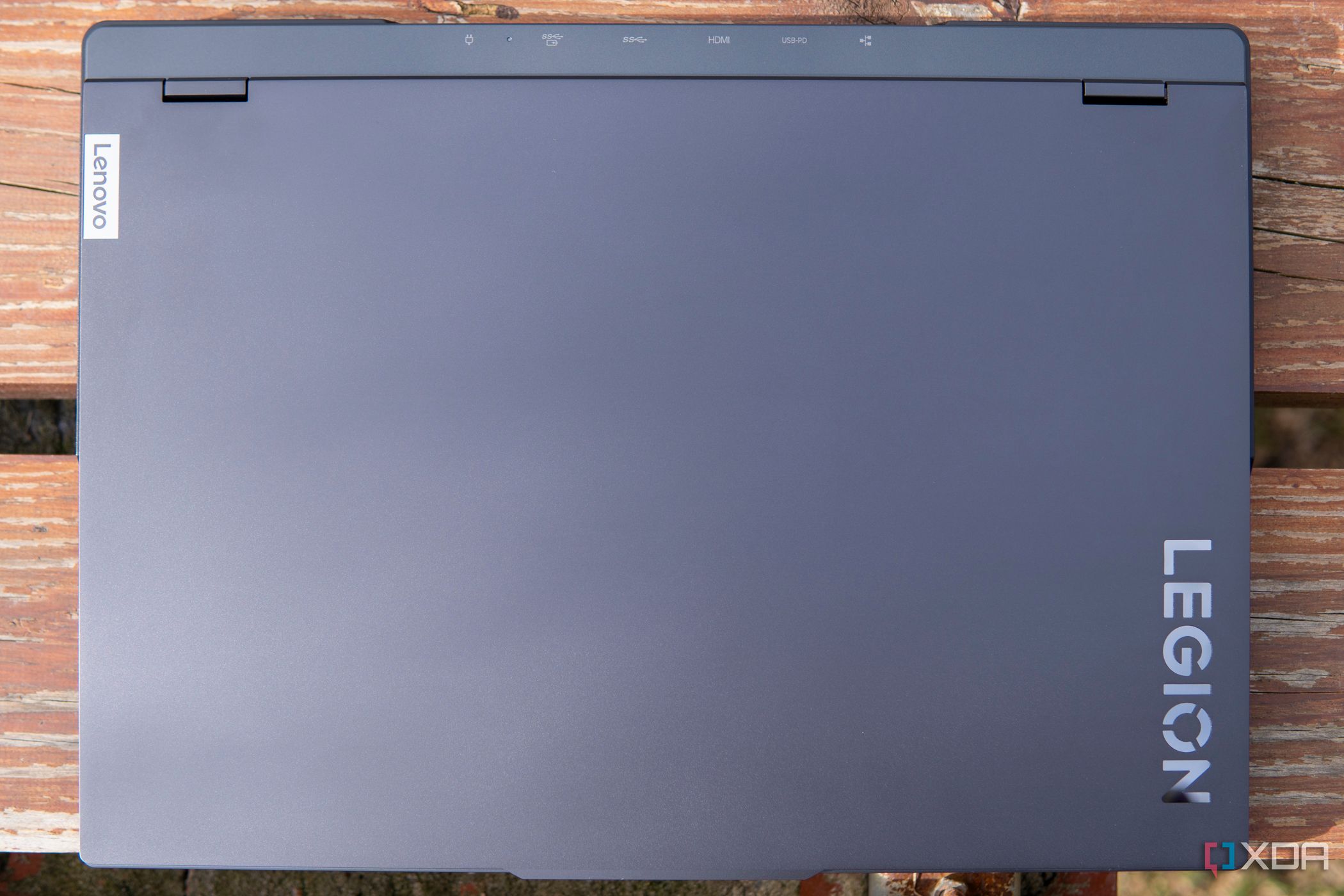 Overhead view of the Lenovo Legion Pro 7i Gen 8 with the lid closed