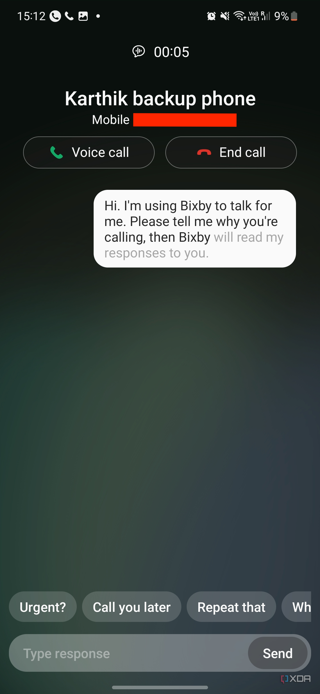 I used Samsung's Bixby to answer calls and respond to people, and here