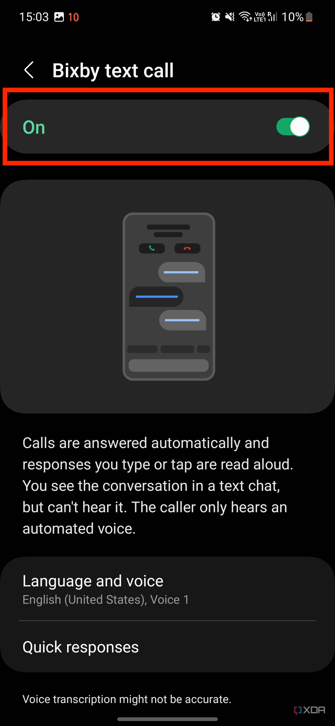 I used Samsung's Bixby to answer calls and respond to people, and here