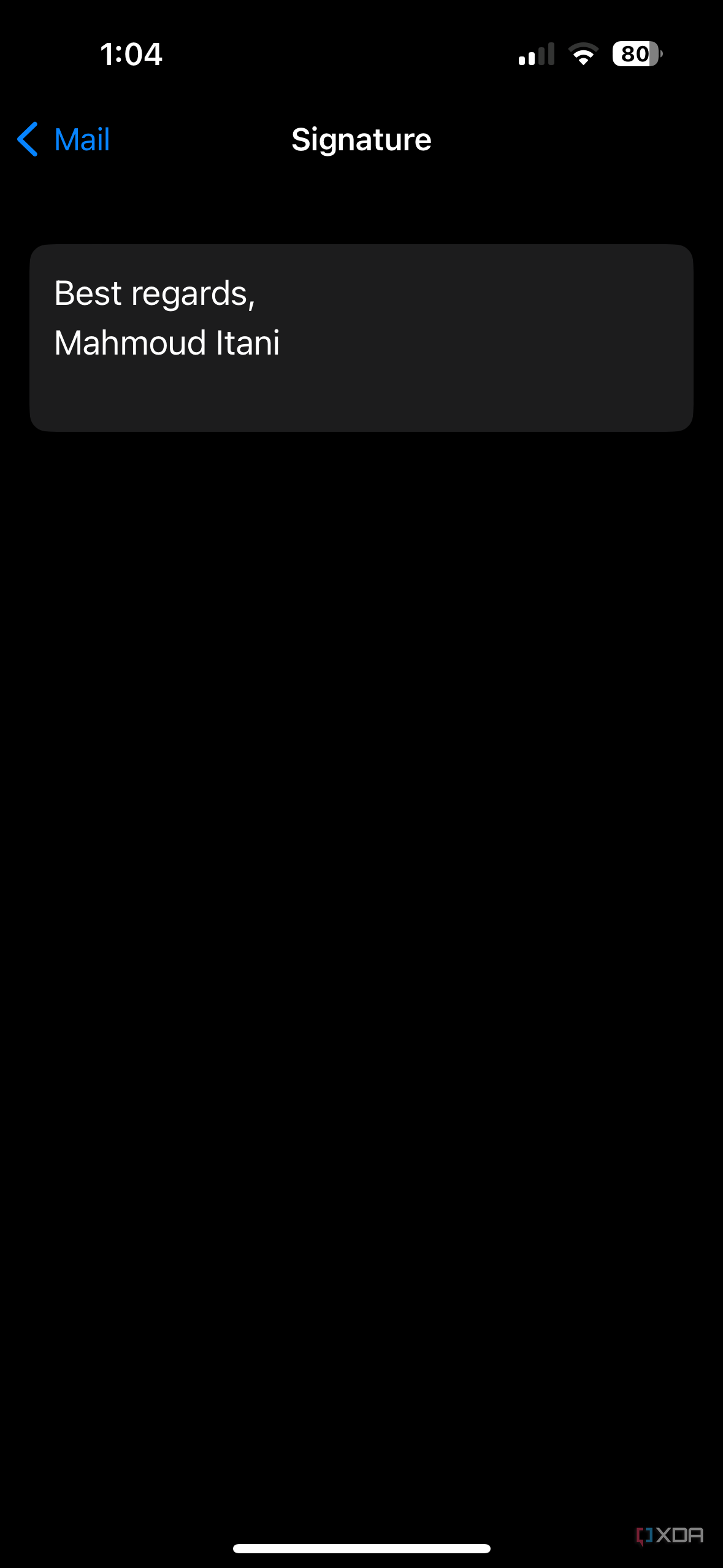 How to disable the 'Sent from my iPhone' signature in Mail