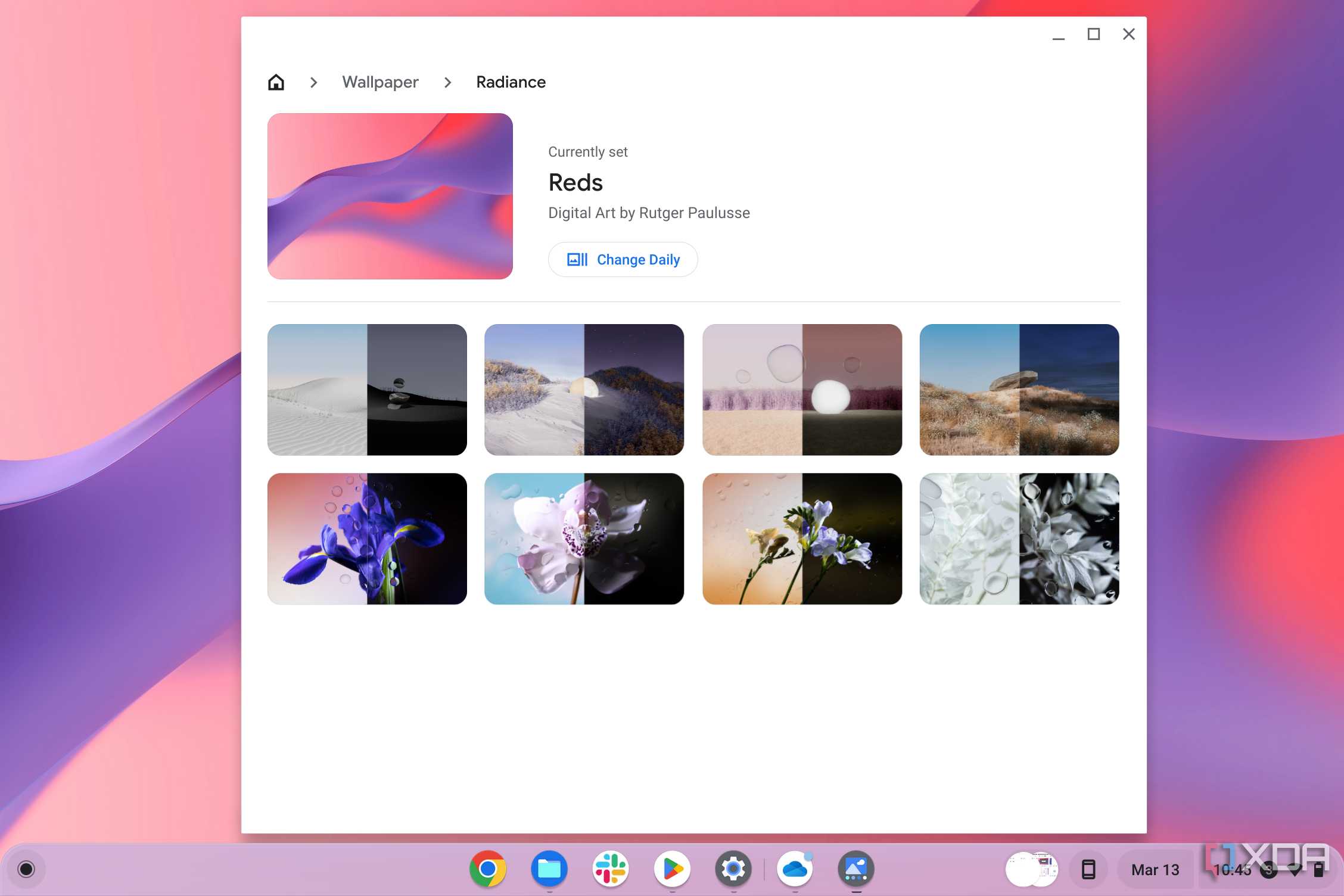 ChromeOS wallpapers page