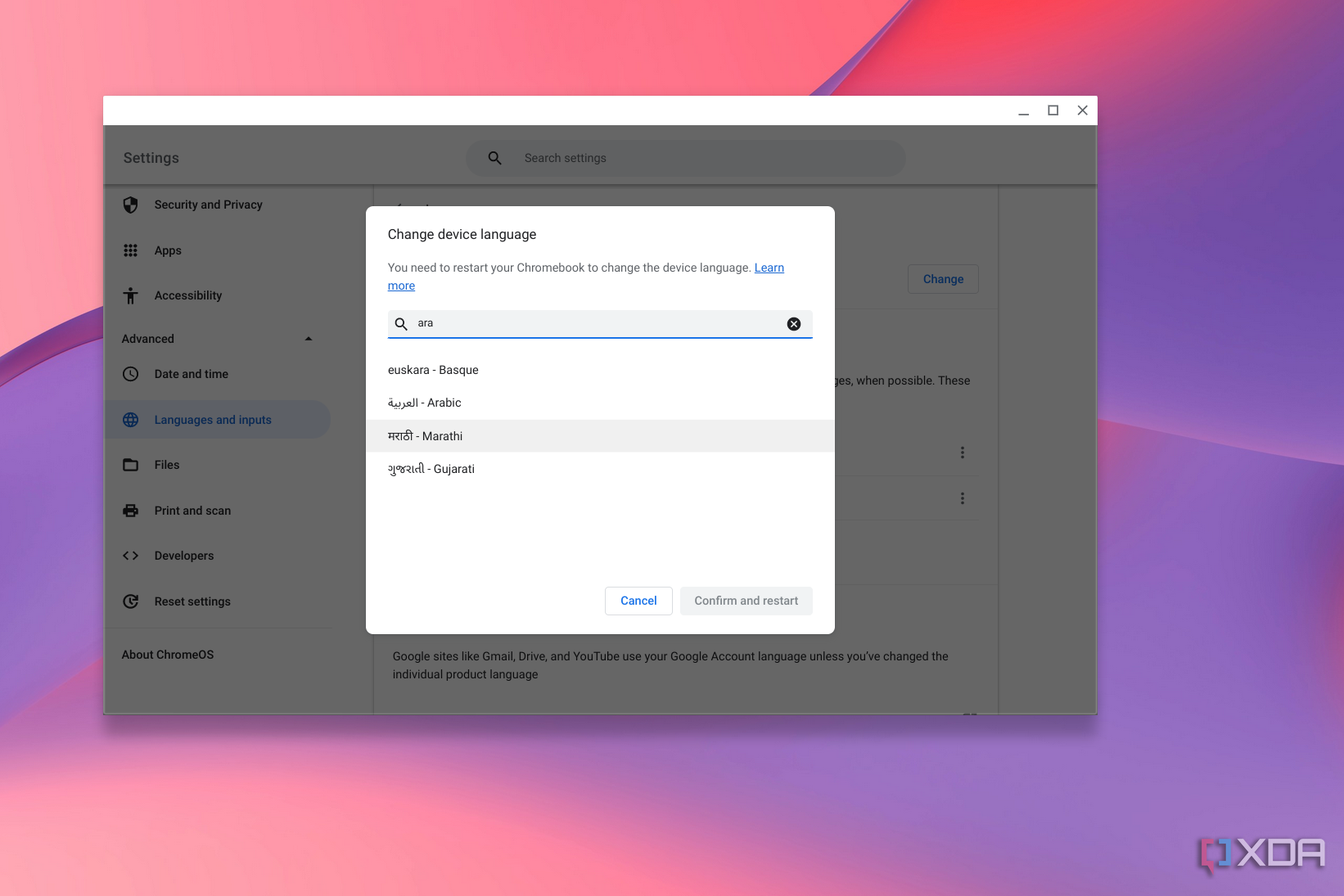 How to change the language on a Chromebook