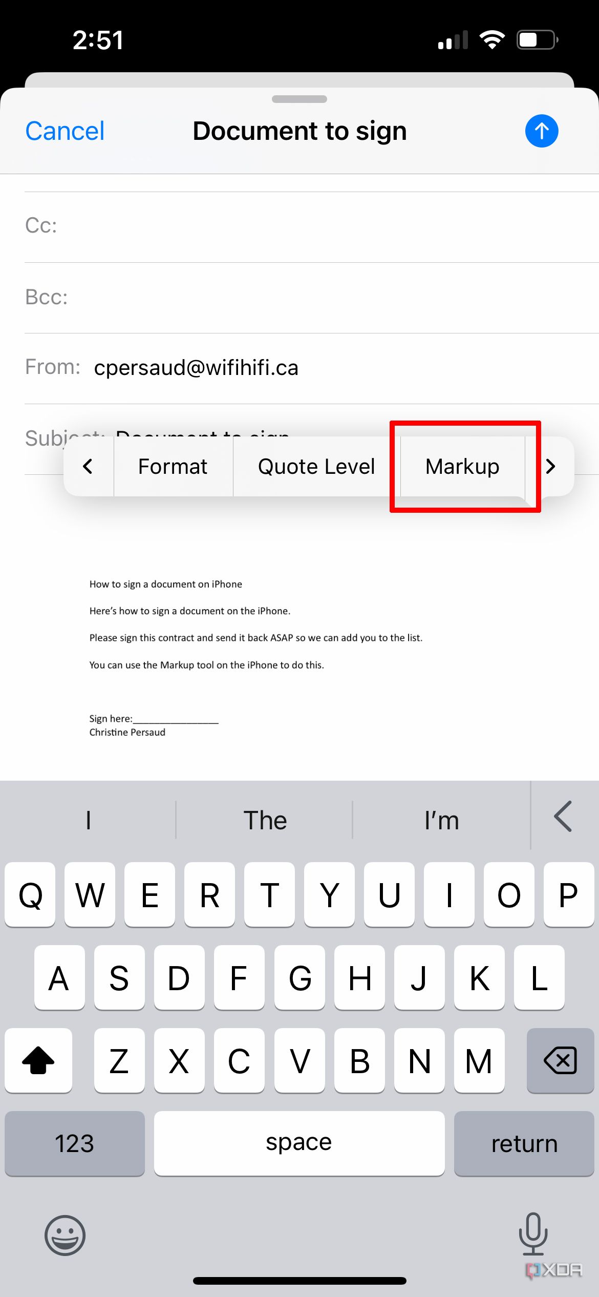How to sign a document on an iPhone
