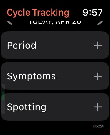 Cycle tracking apple watch best sale series 3