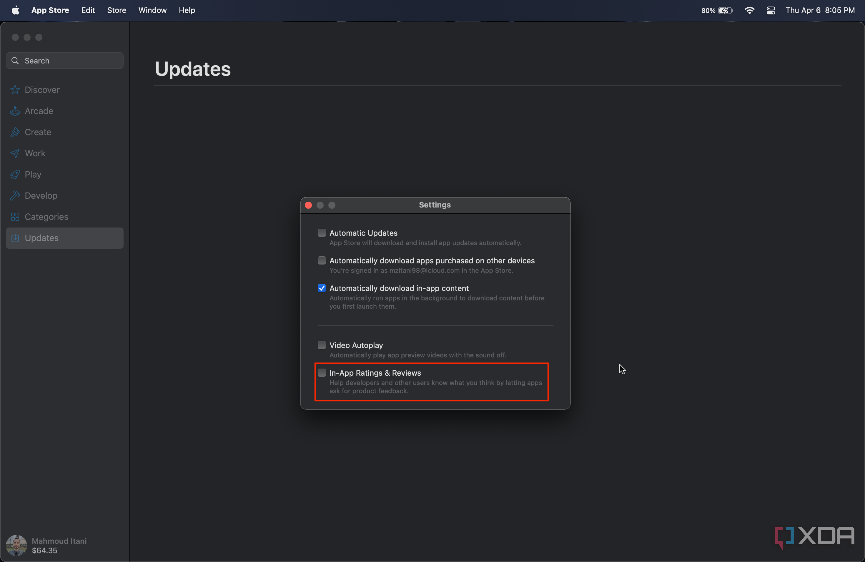 How to stop apps from requesting App Store ratings on macOS
