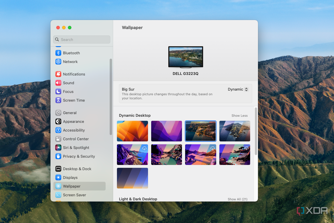 Hintergrundbilder auf MacOS
