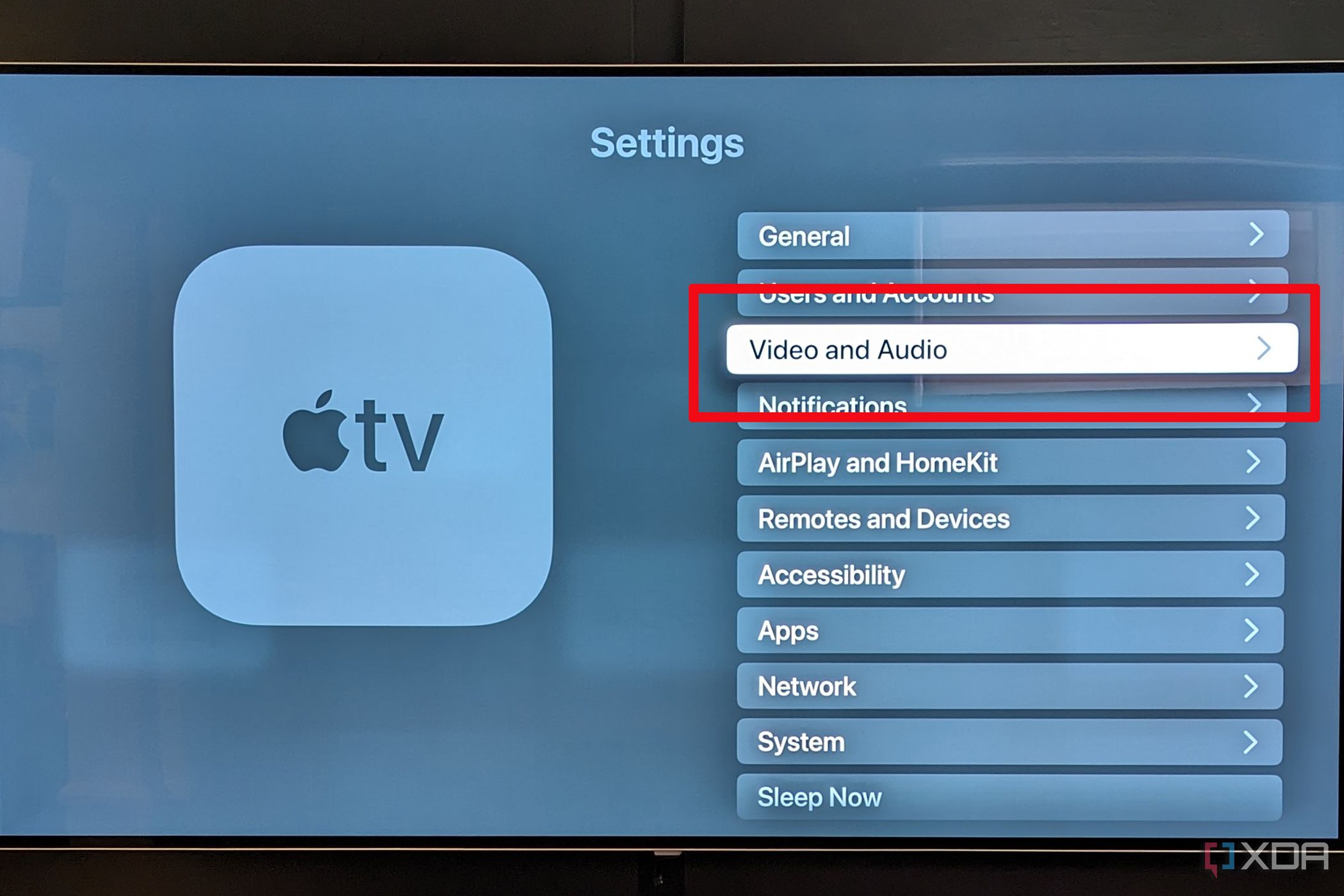 Apple TV настроить качество видео 2