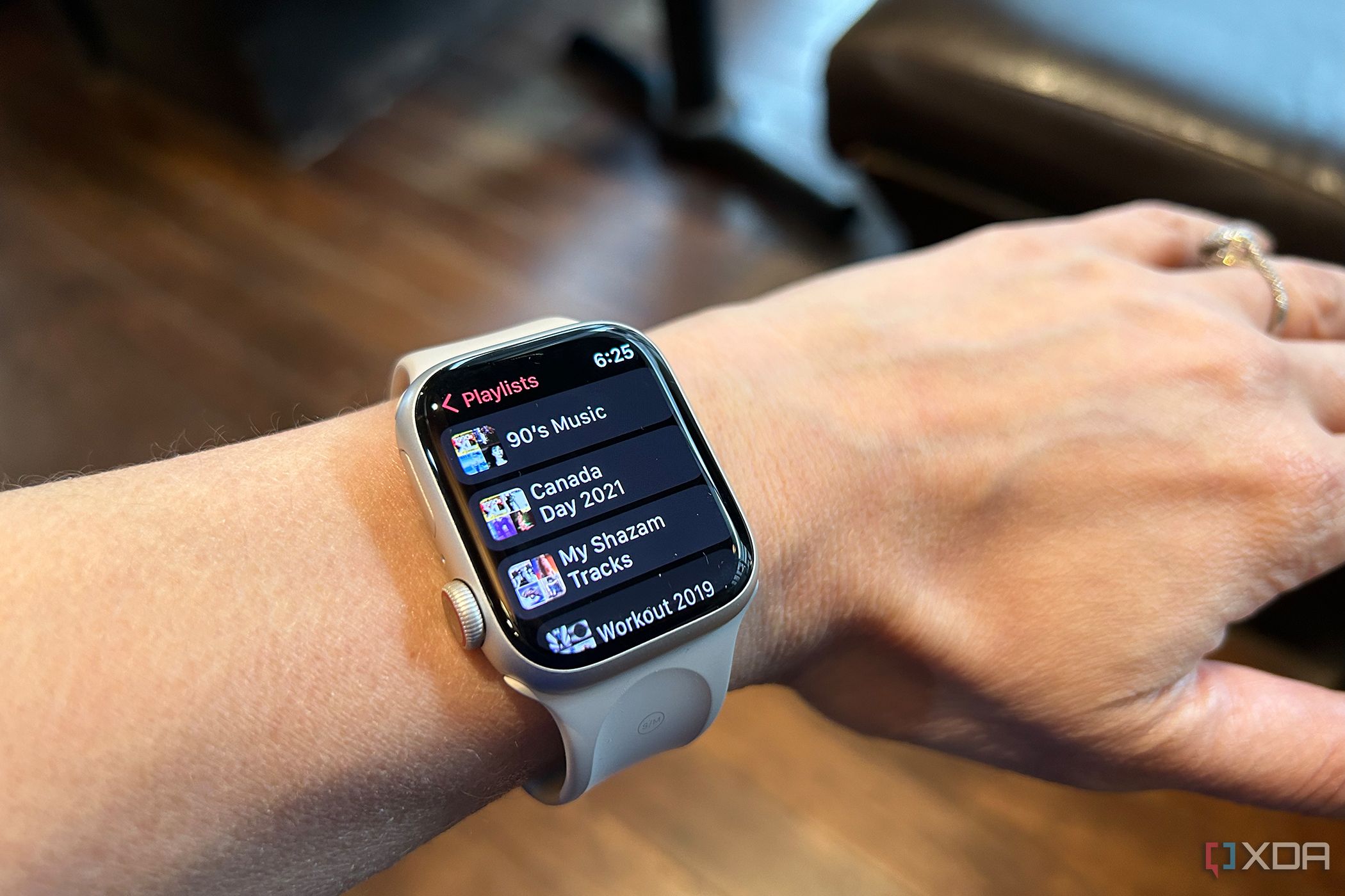The Apple Music app on the Apple Watch.