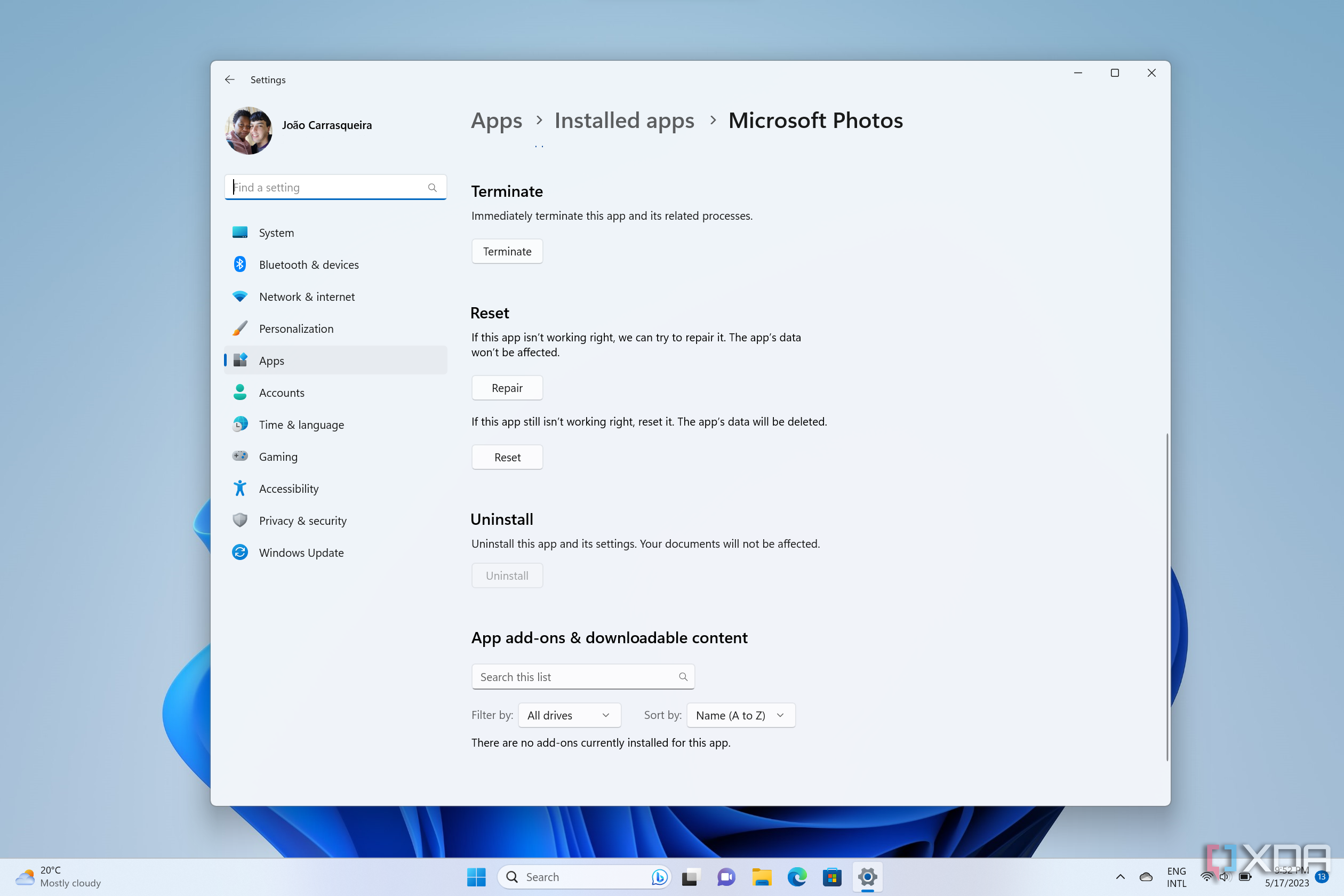 How to repair or reset an app on Windows 11