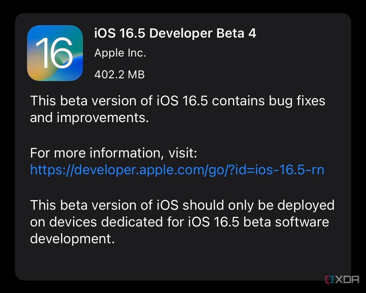 iOS 16.5 beta 4