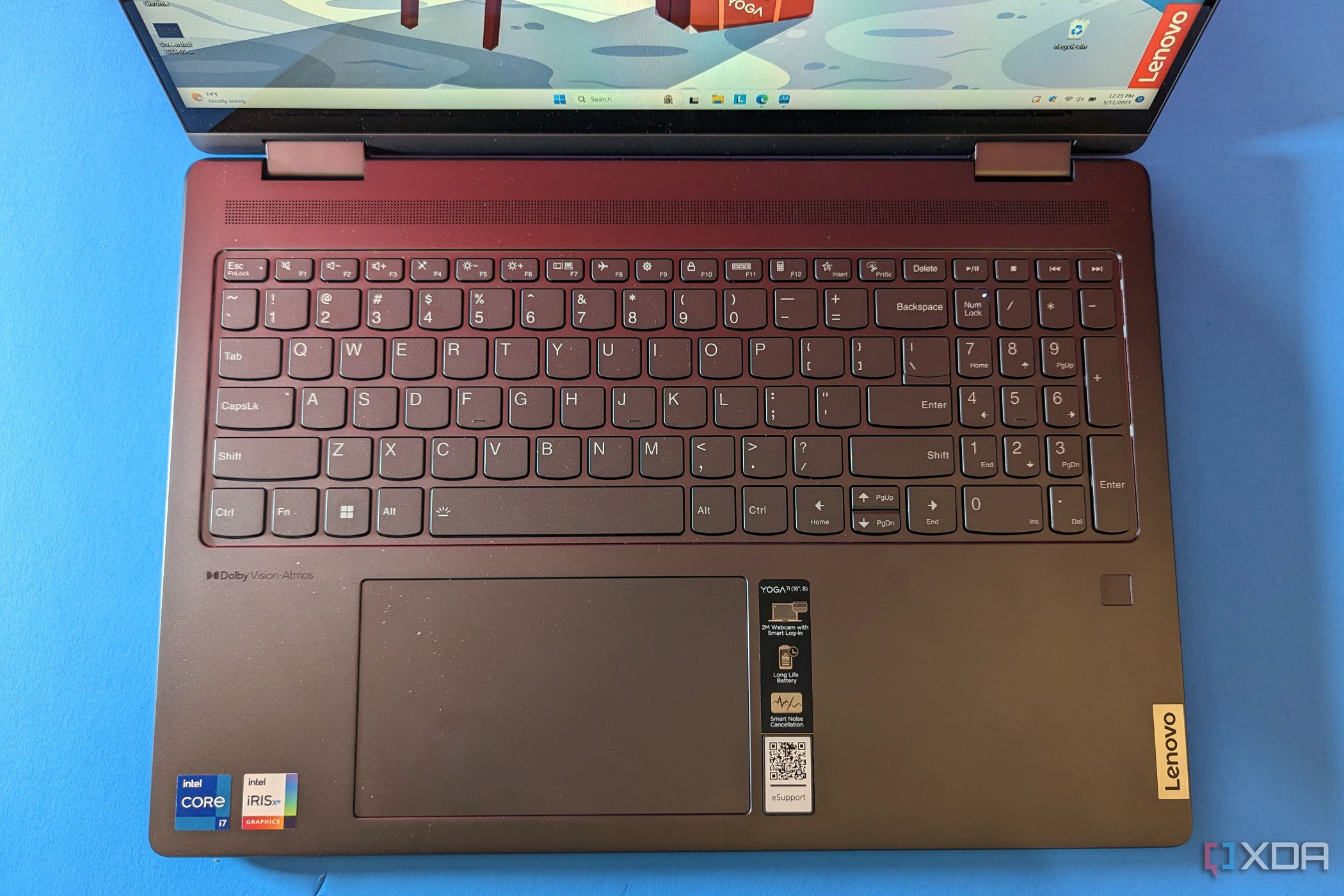 Lenovo Yoga 7i 16 2023 keyboard