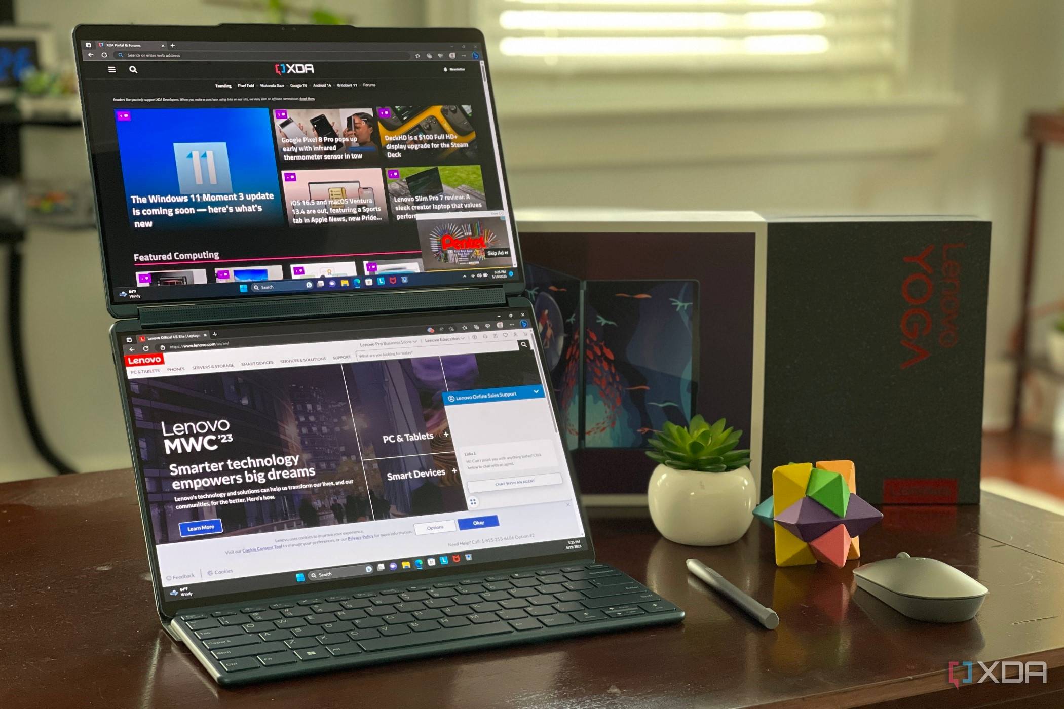 Protection D’écran Anti-reflet Mat Pour Lenovo Yoga Book 9i Gen 9 - 2 Pièces