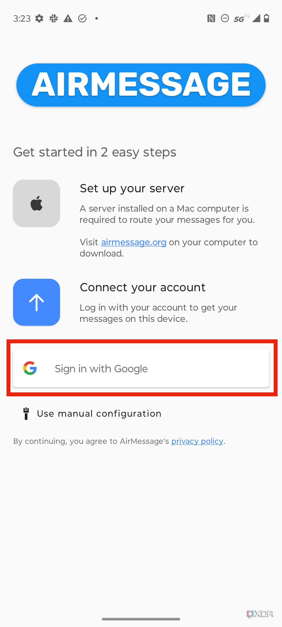 How to use iMessage on Android with AirMessage