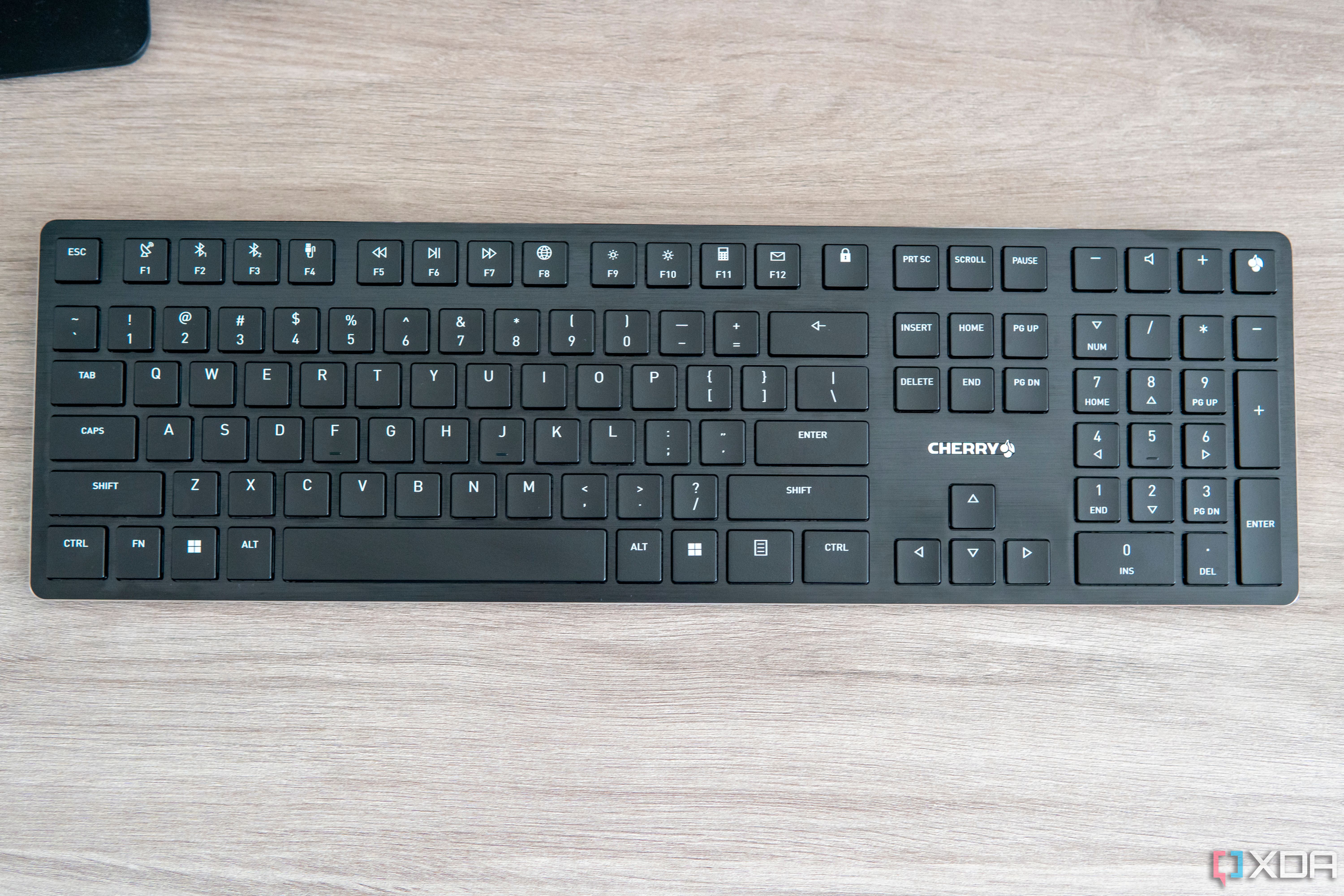 Overhead view of the Cherry KW X ULP keyboard