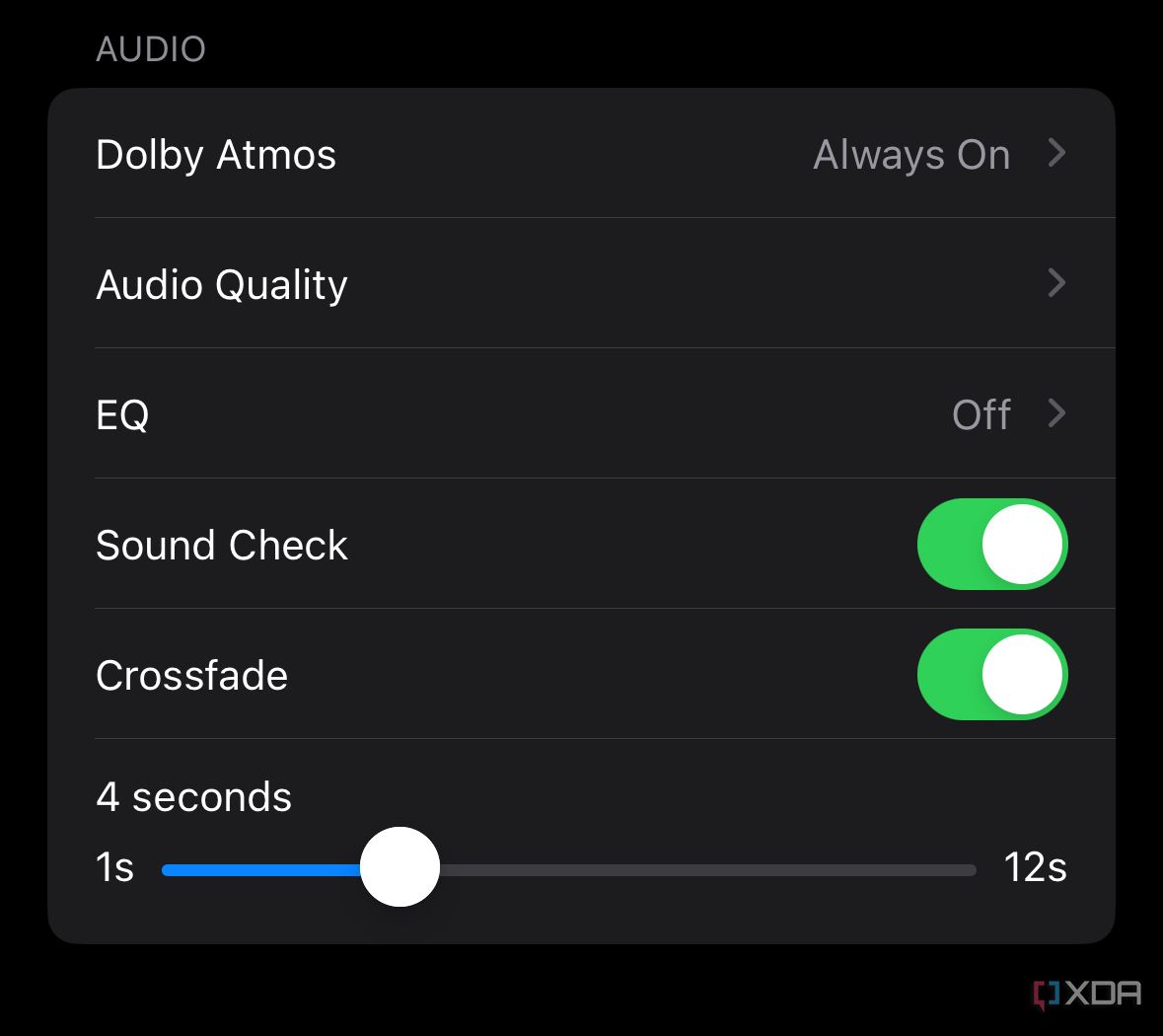 crossfade no Apple Music no iOS 17 beta 2