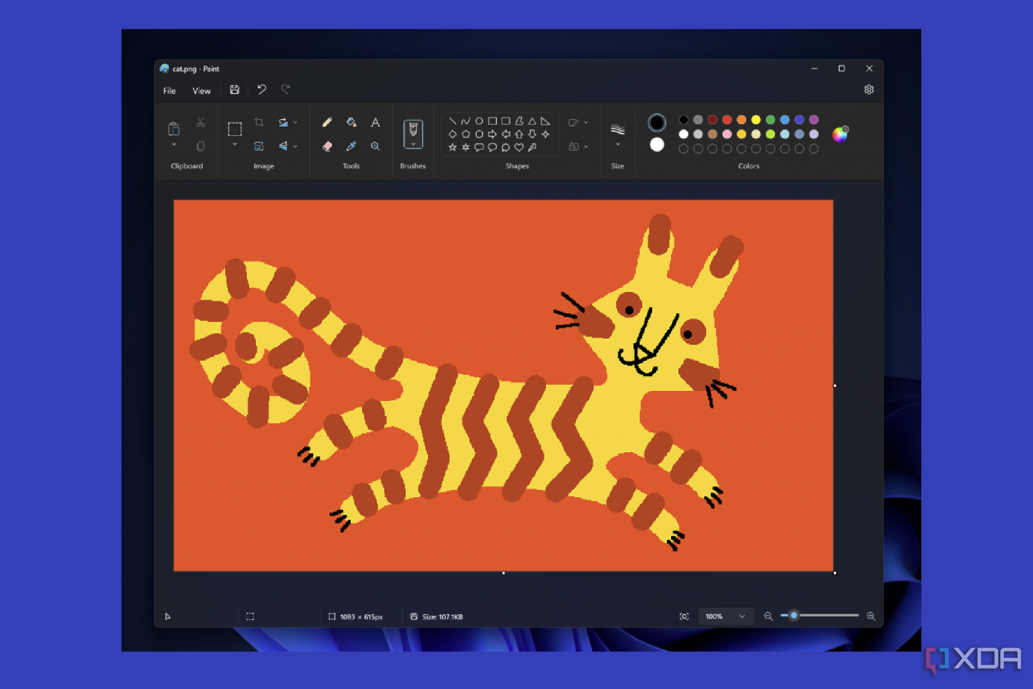 Windows 11 Dark Mode Paint app