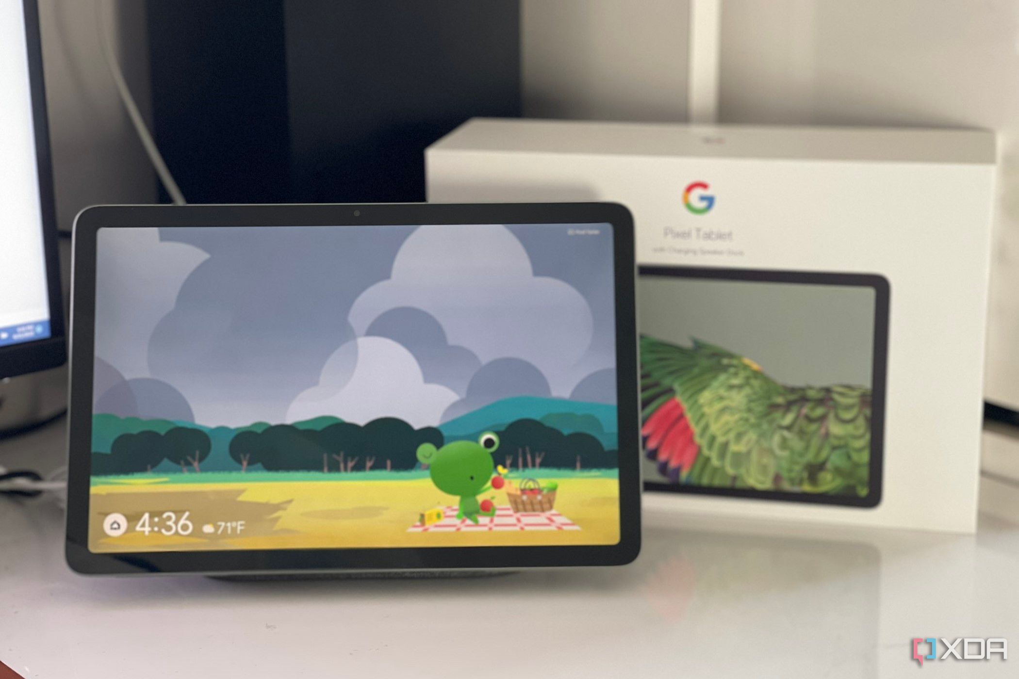 The Google Pixel Tablet and its box