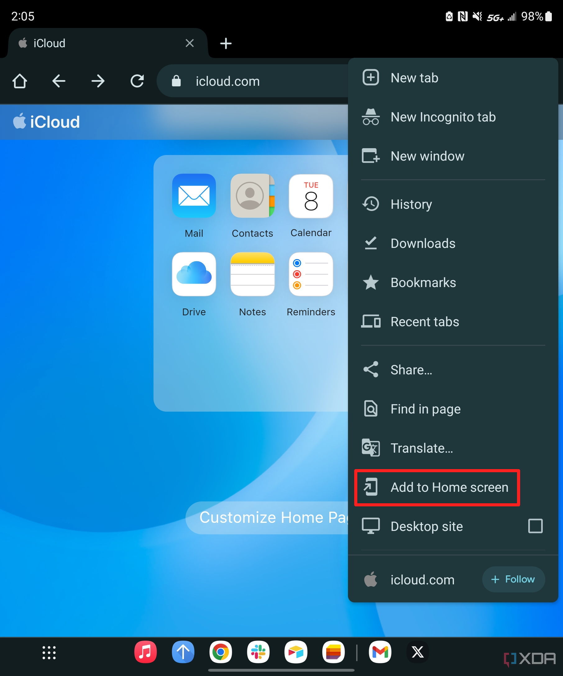 iCloud-Chrome-Add-Home-Screen
