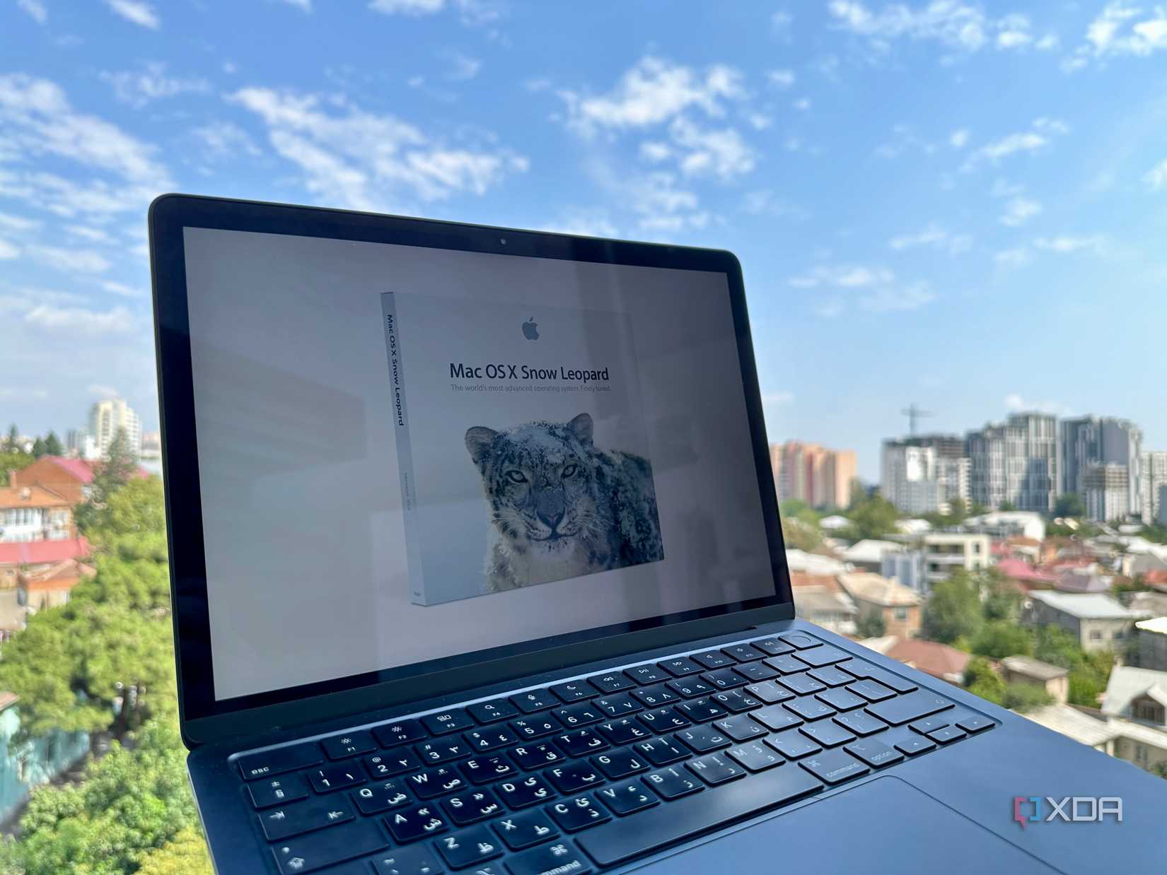 Mac OS X Snow Leopard 10.6 poster on MacBook Air M2