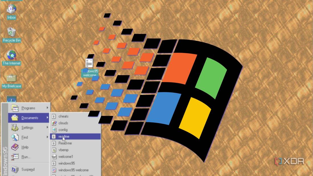 Win 95 Frame 28 years ago, Windows 95 was the start of a new era