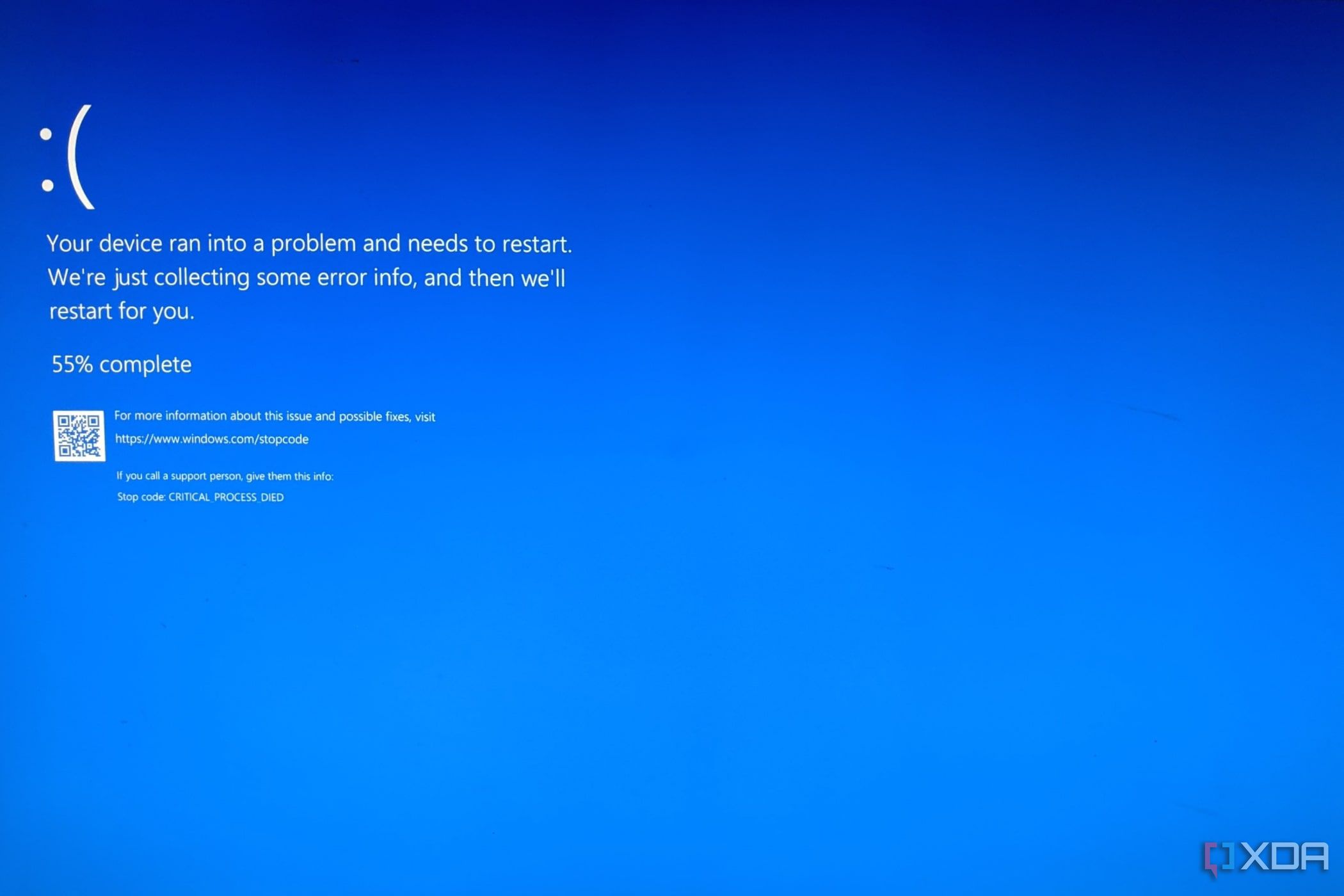 A BSOD caused by running WININIT command in Windows Terminal