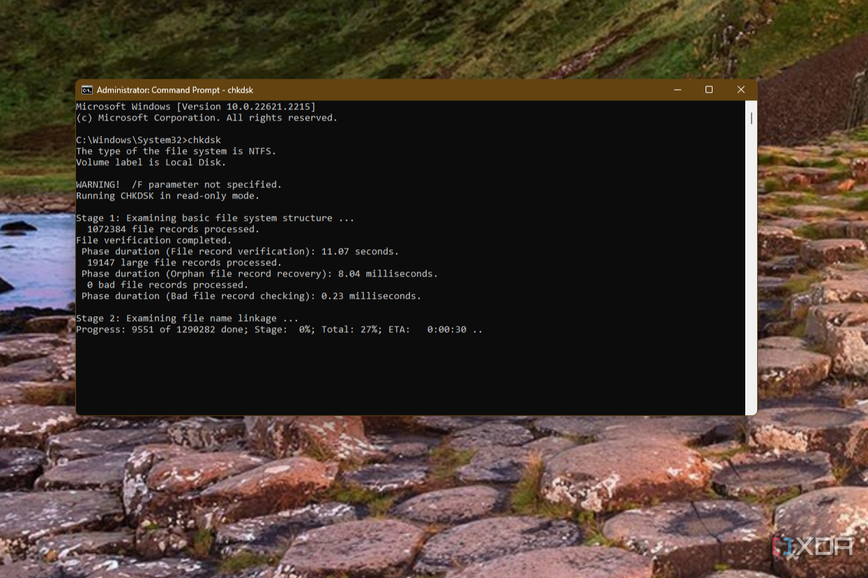 The Check Disk Command in Command Prompt