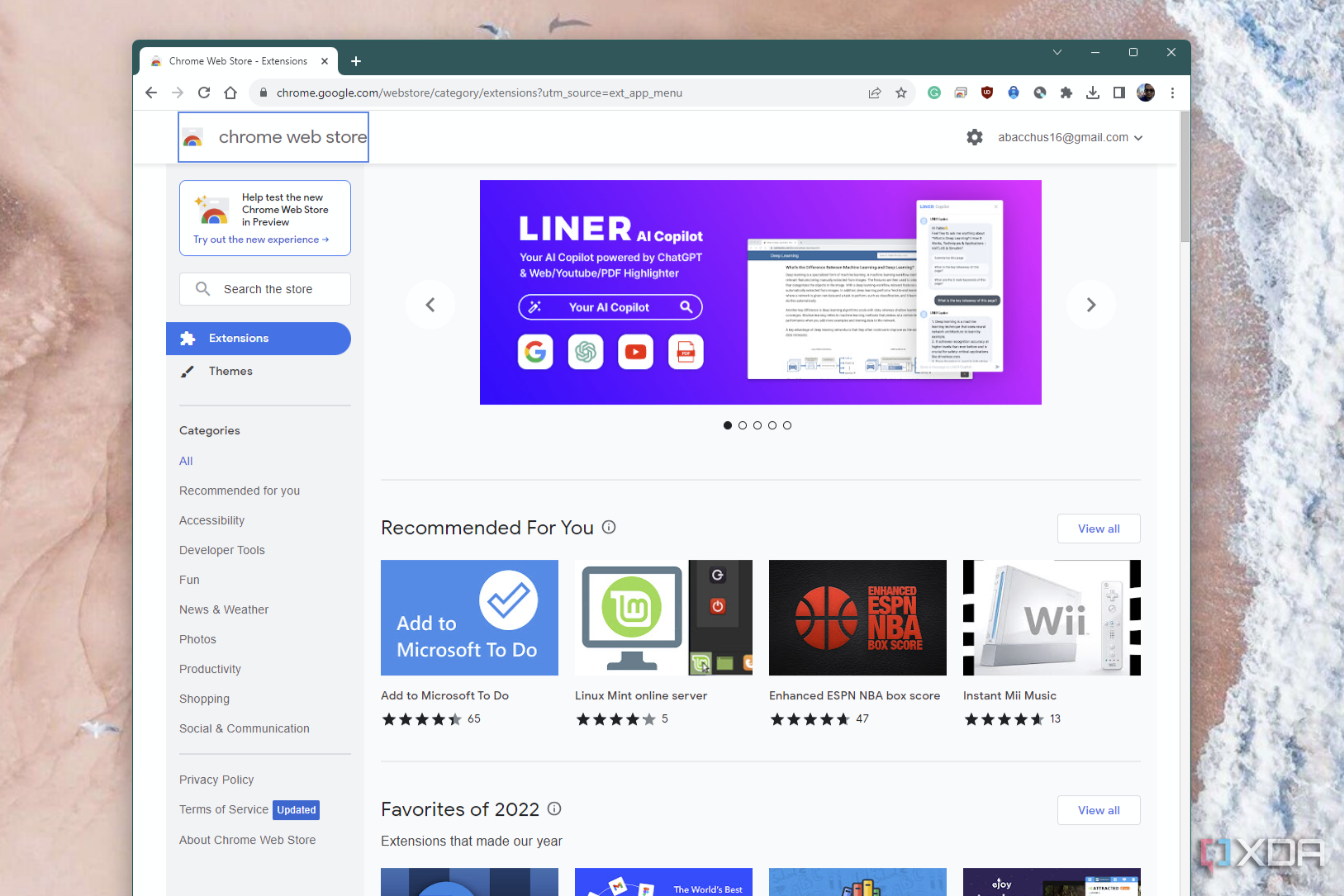 A screenshot of the Chrome Web Store running on Google Chrome on Windows with ads for extensions 