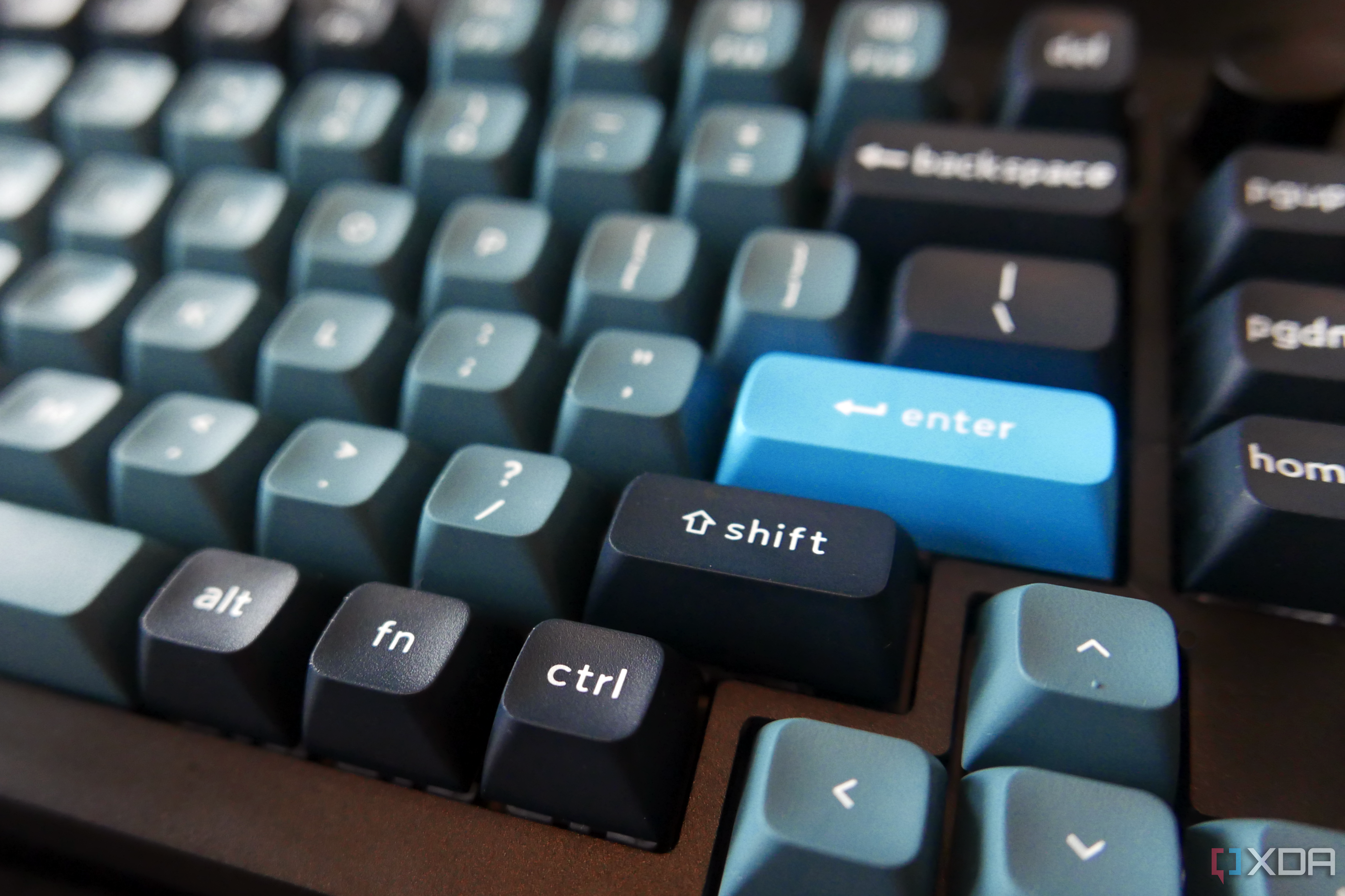 A closeup of the Enter key on the Keychron Q1 Pro