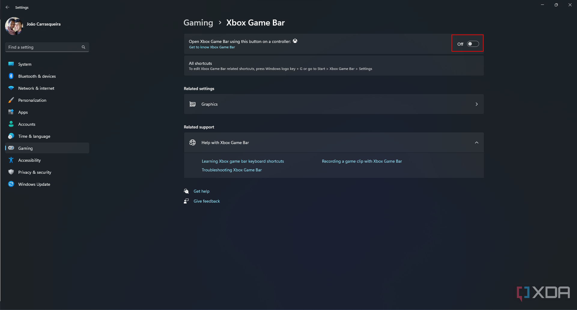 How to disable Xbox Game Bar on Windows