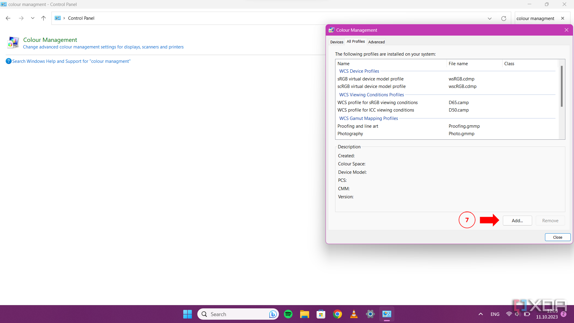 change icc profile windows 11