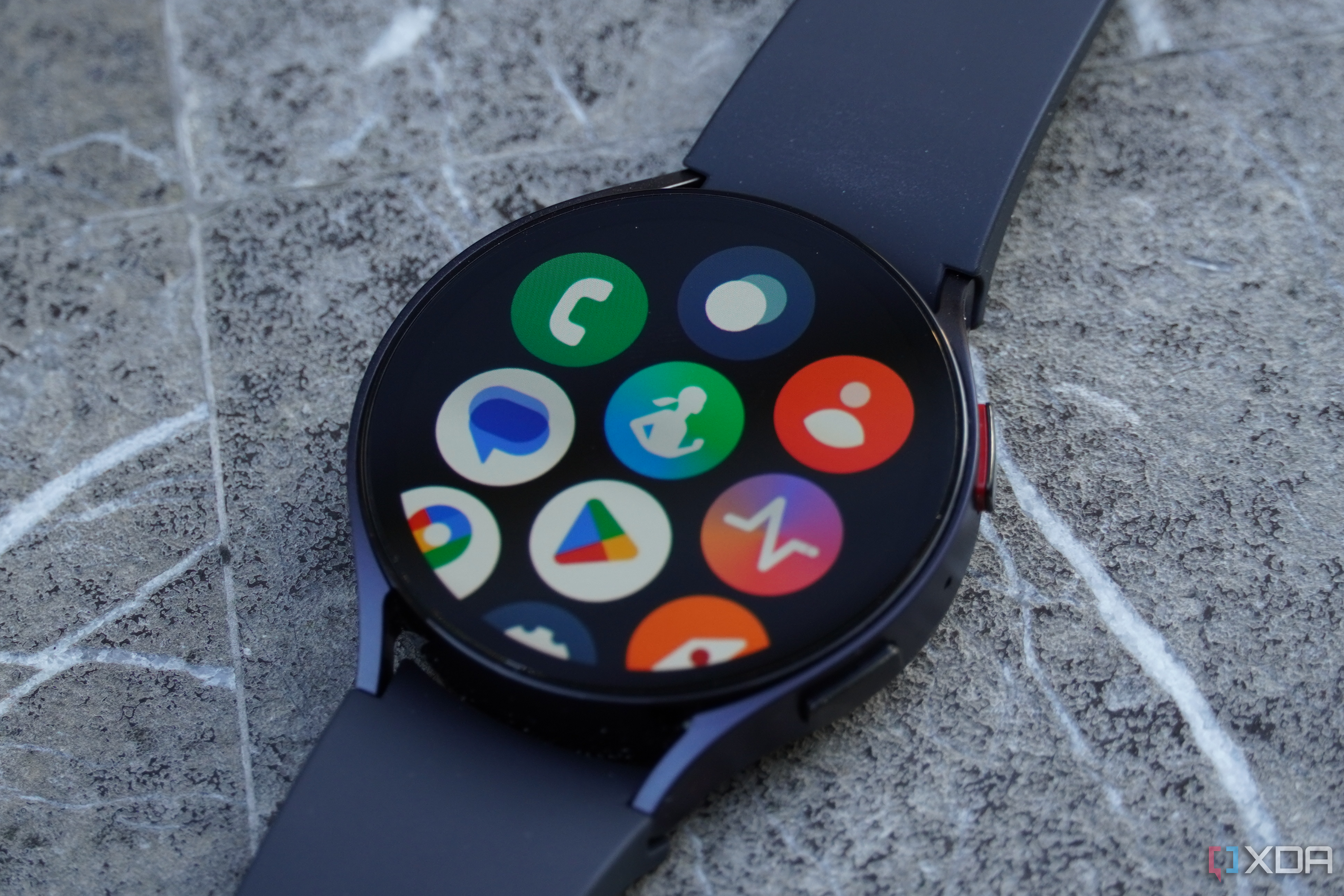 The Home Screen with apps on the Galaxy Watch 6.