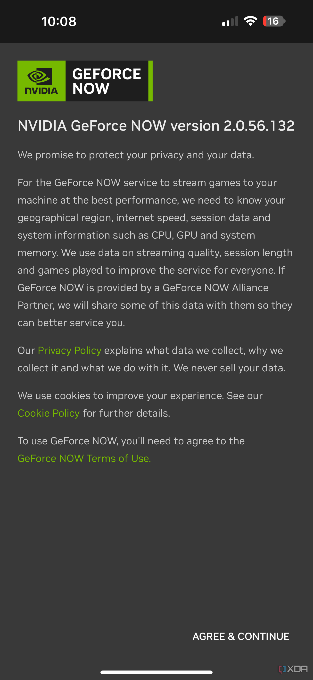 Geforce now online ipados